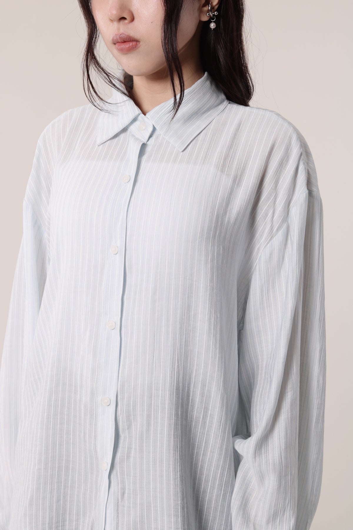 Autumn Striped Shirt (Baby Blue)