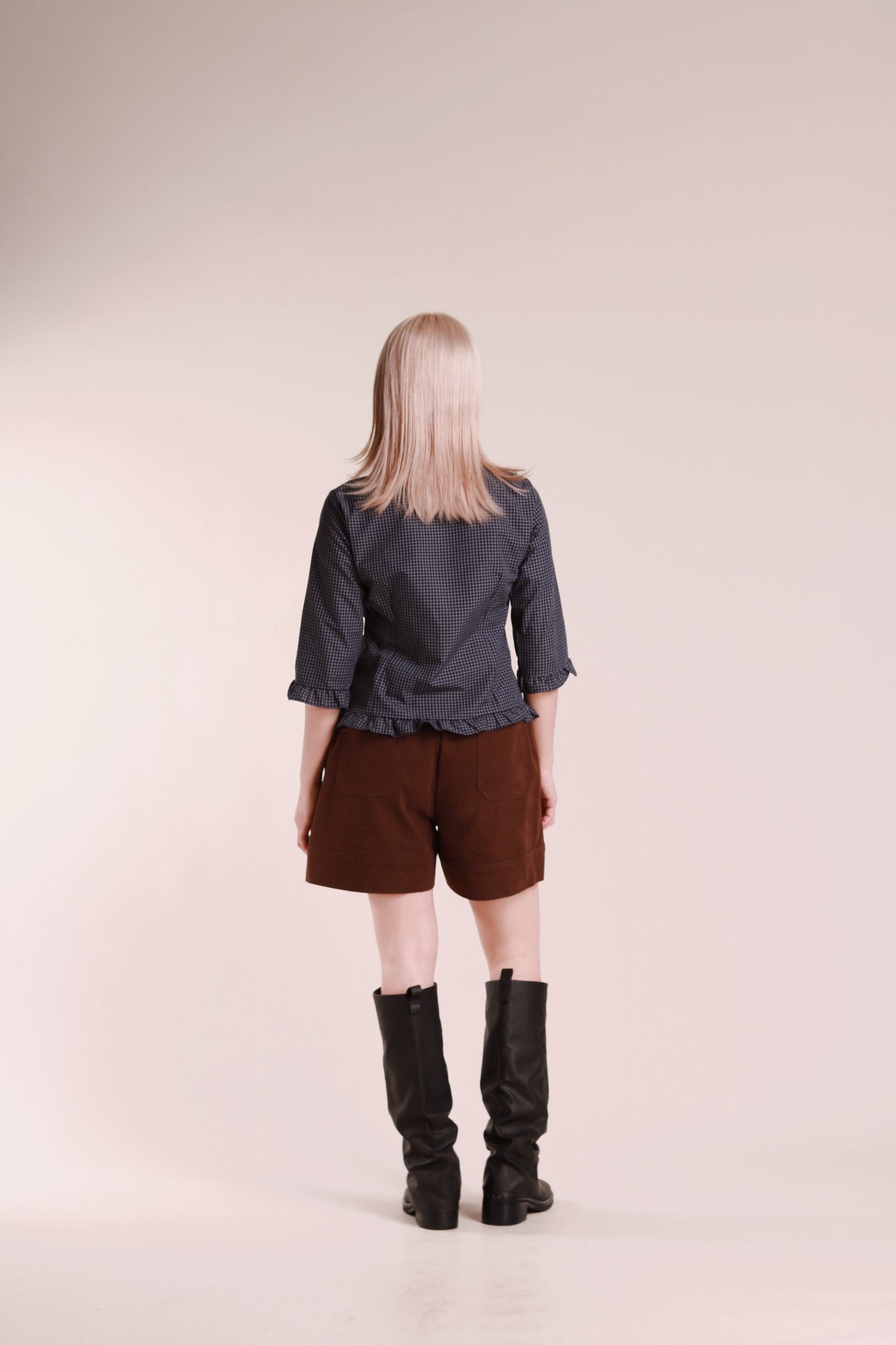 Autumn Ruffle Shirt (Navy)