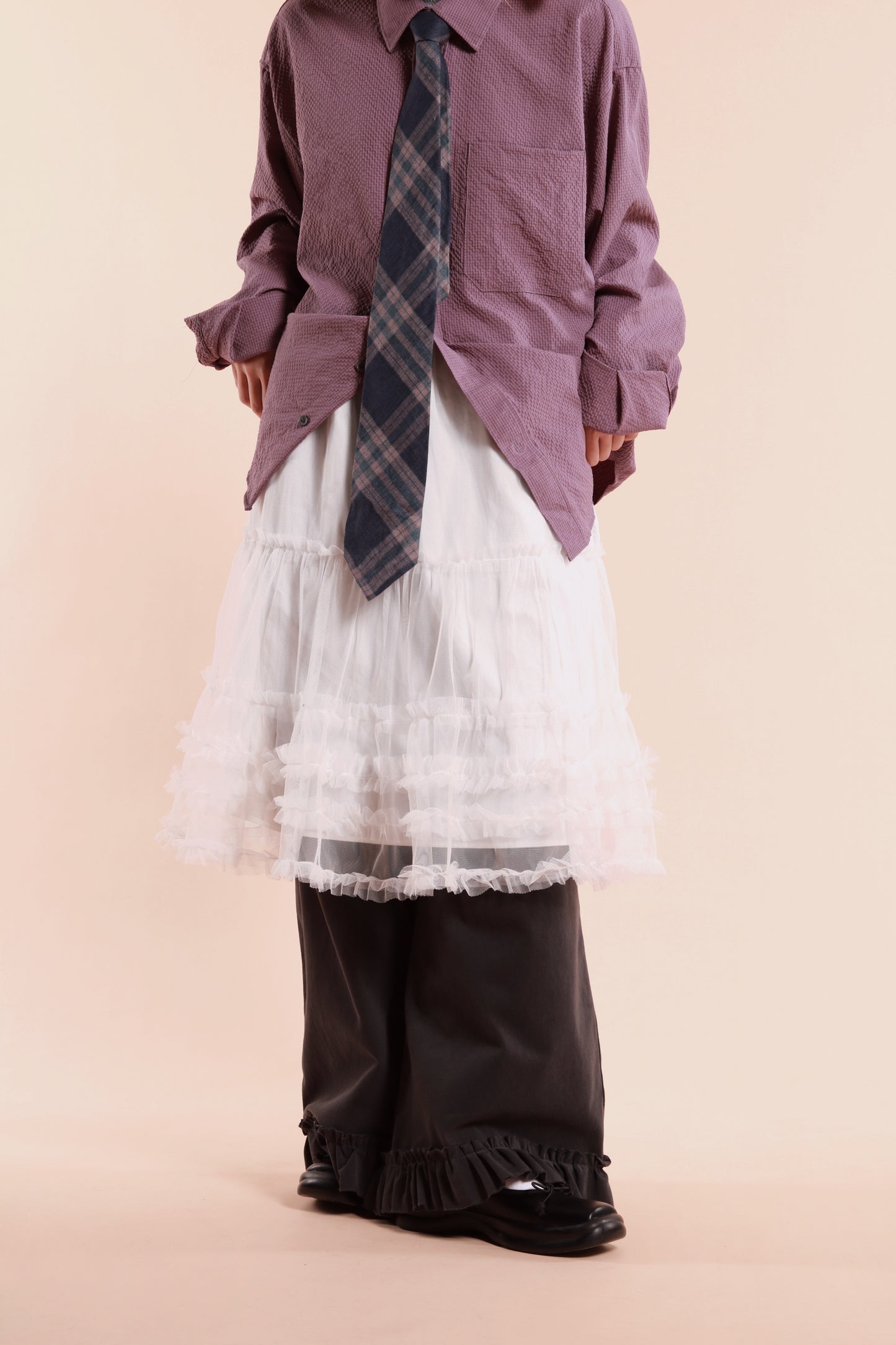 Doll Lace Ruffle Skirt (White)