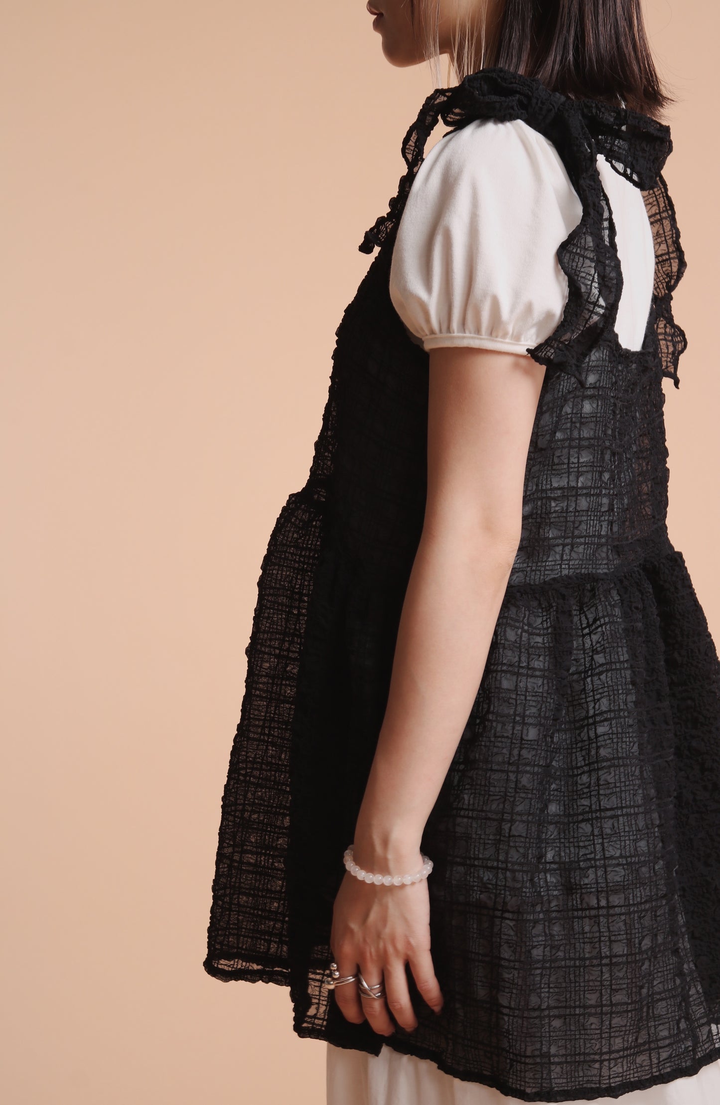 Doll Bubble Mini Dress (Black)