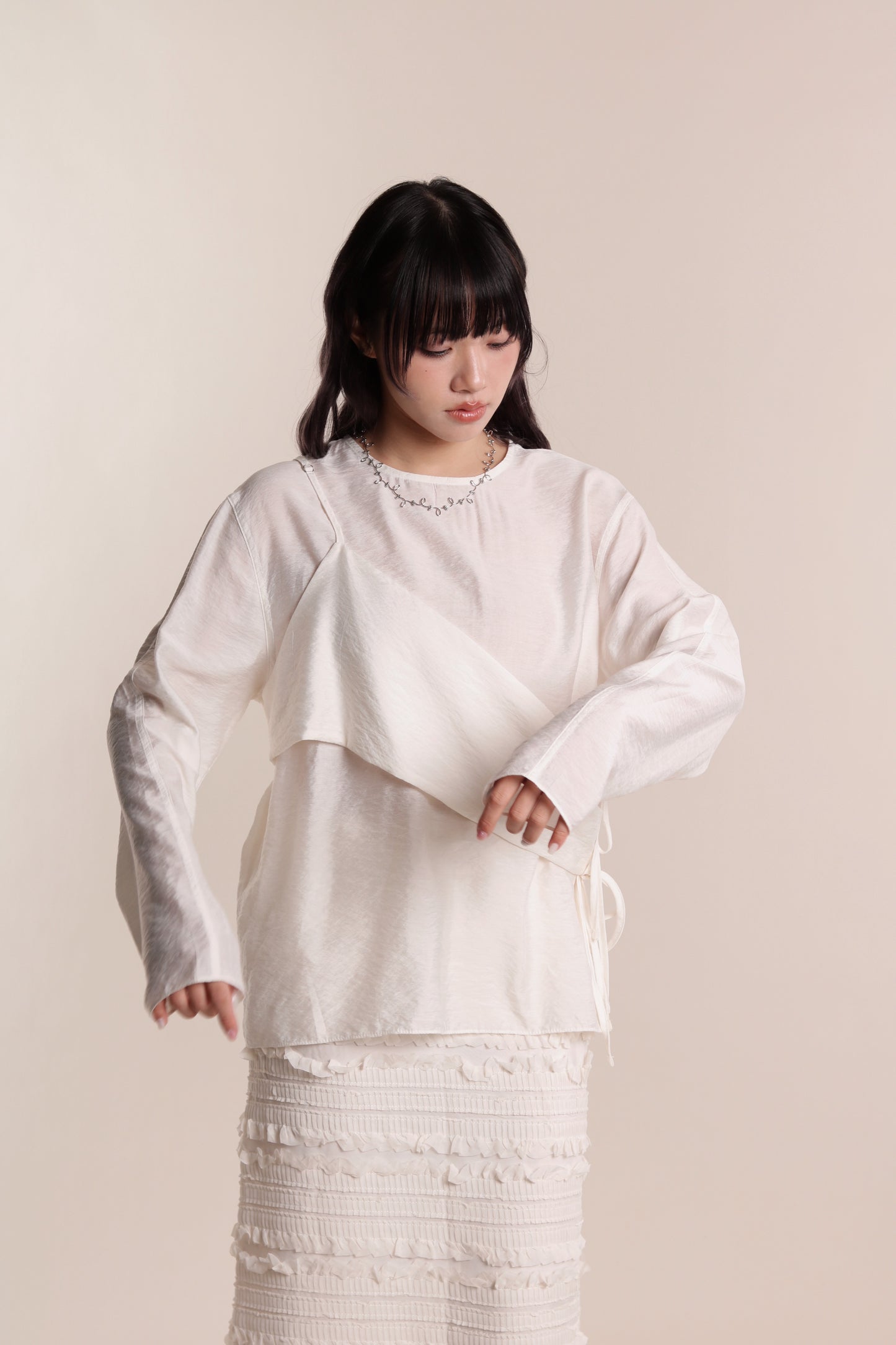 Cami Wrap Blouse (Ivory)