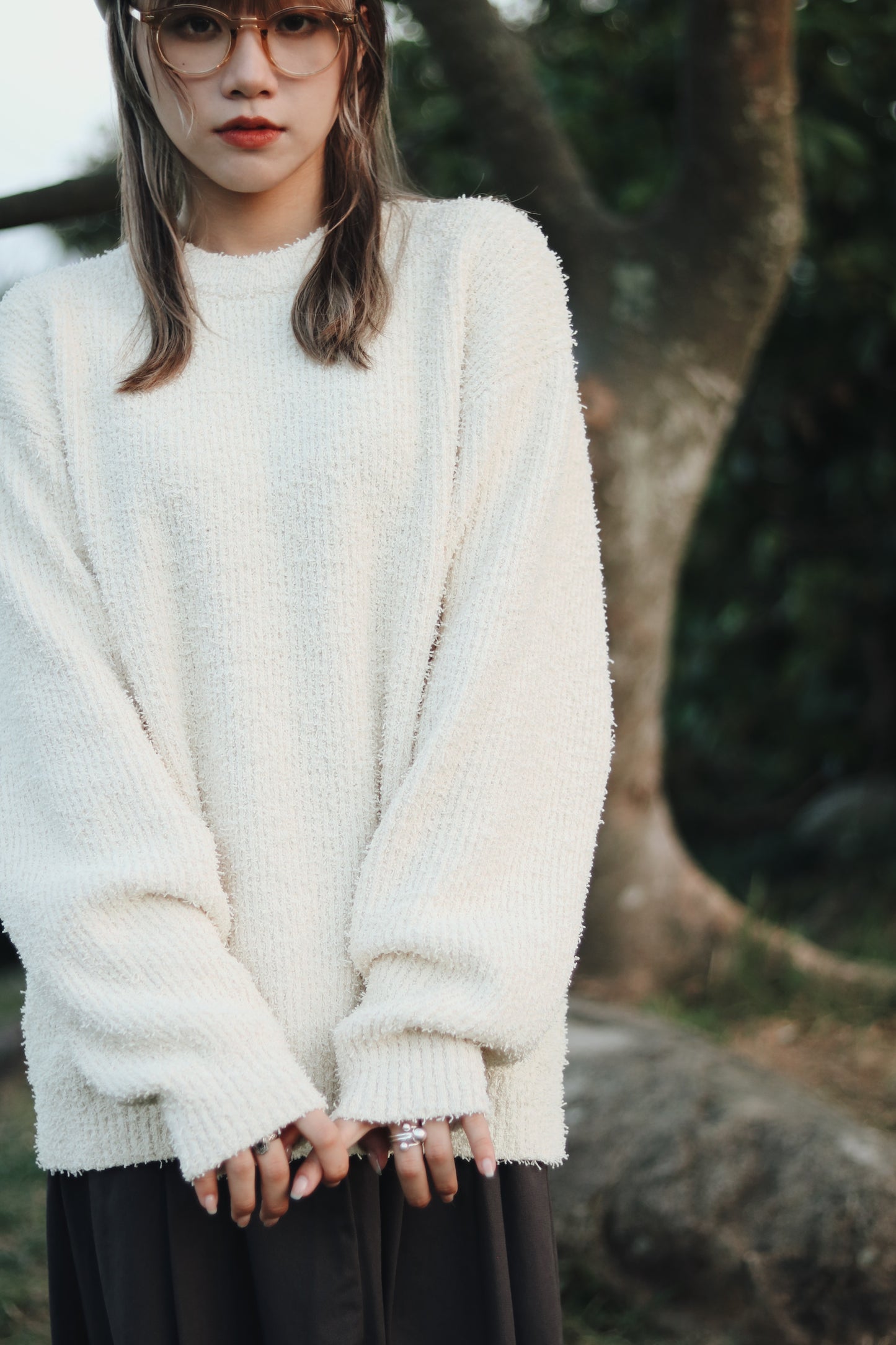 Oversized Knit Top (Butter)