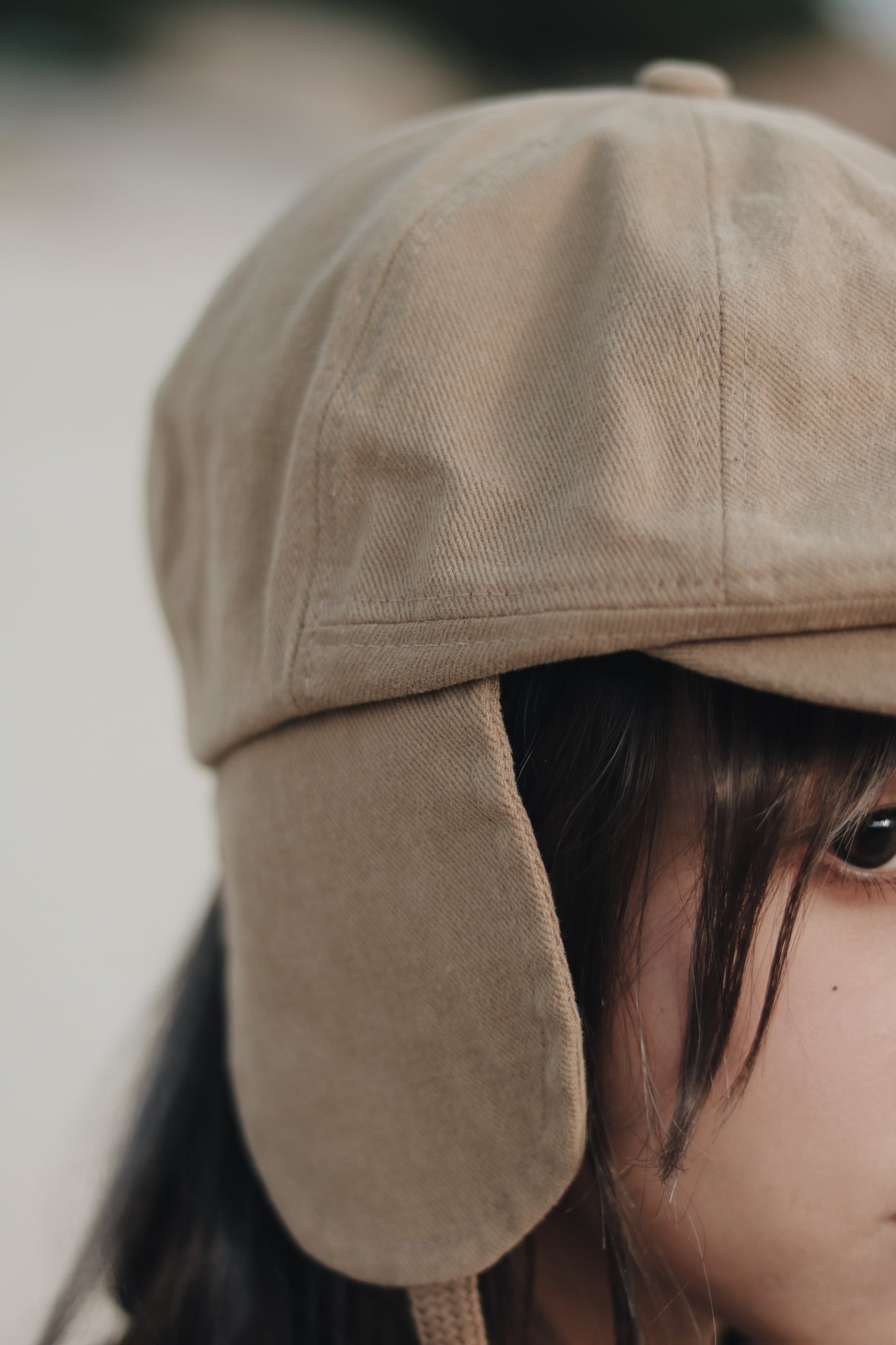 Snoopy Hat (Beige/Black/White)