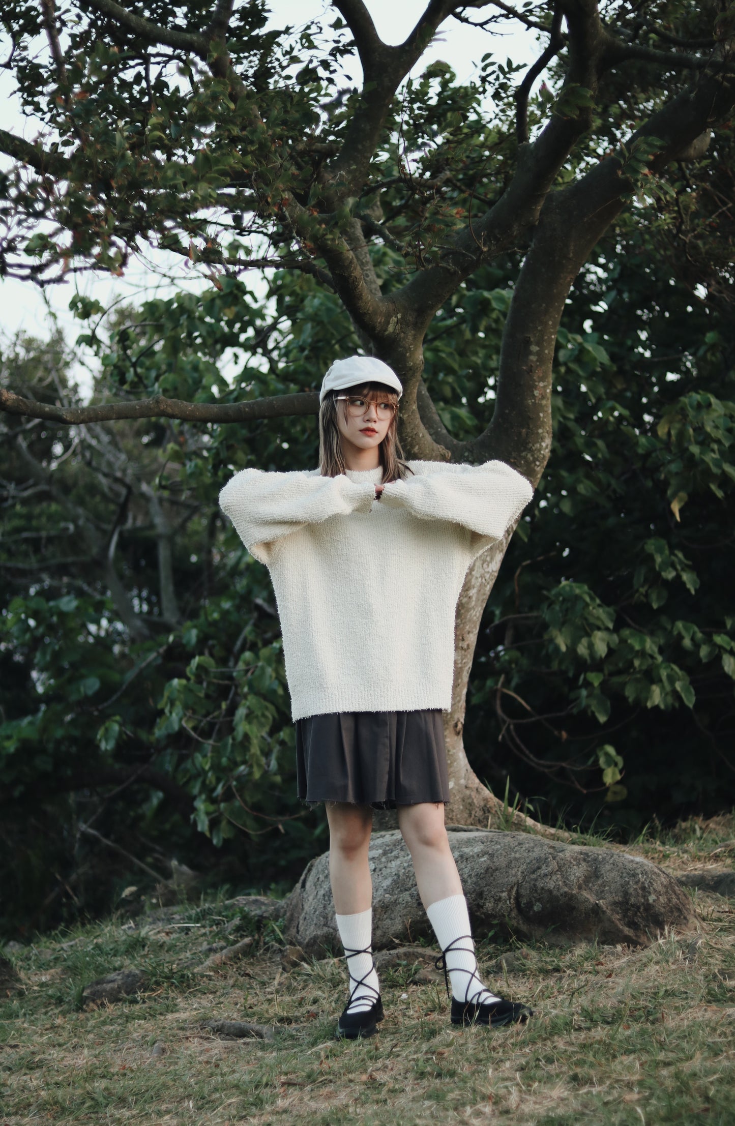Oversized Knit Top (Butter)