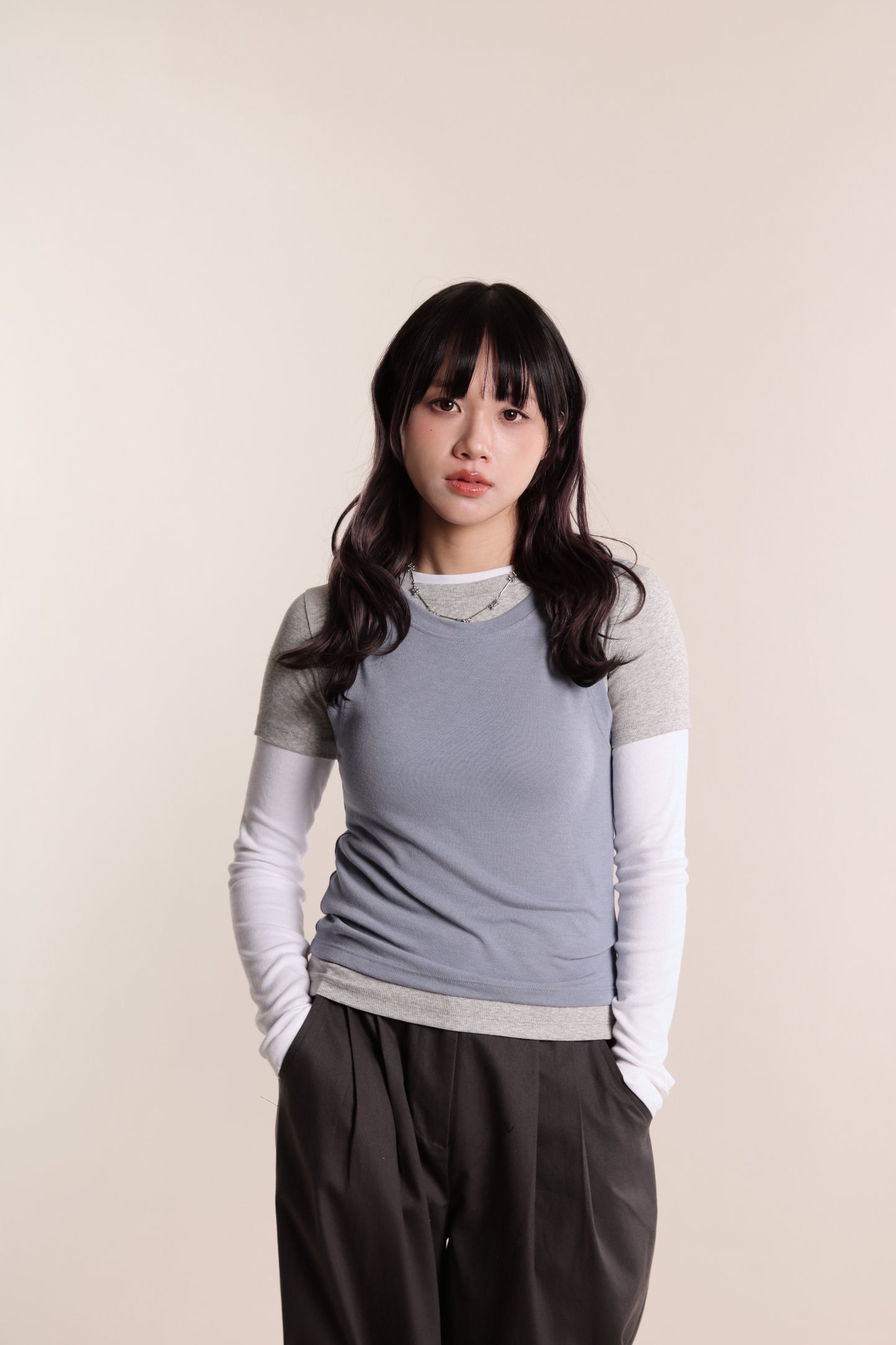 Aria Layered Top (Sky)