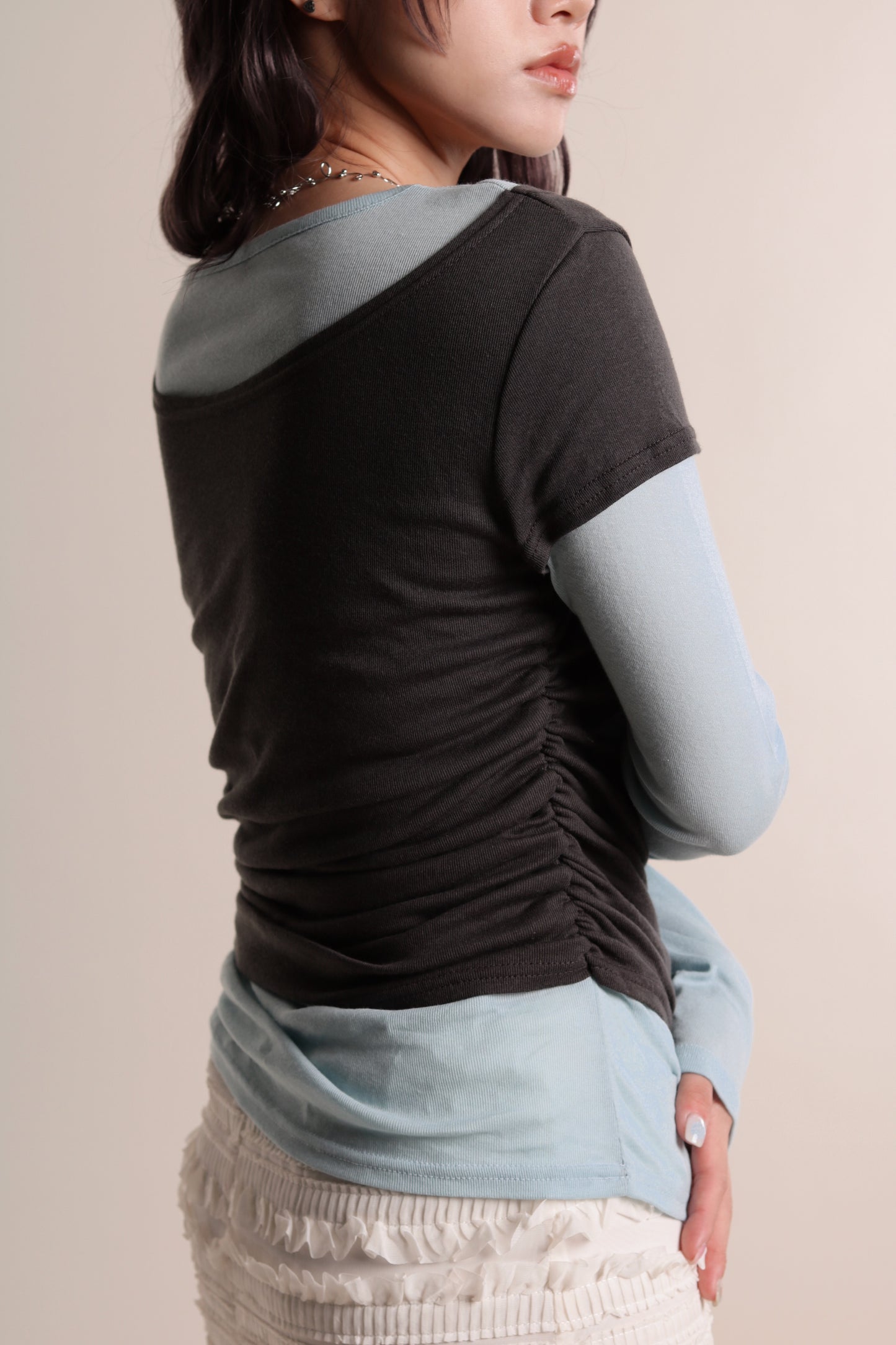 Mila Layered Top (Sky)