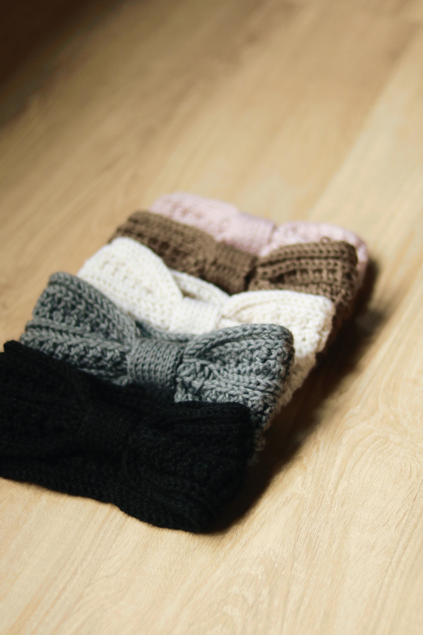 Ribbon Headband (Black/Brown/Grey/Ivory/Pink)