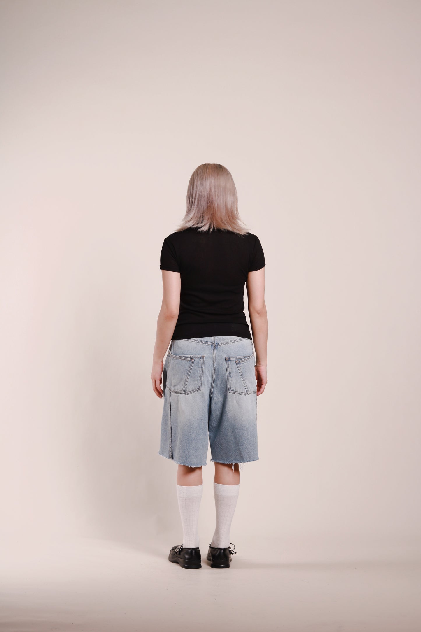 Gathered Polo Top (Black)