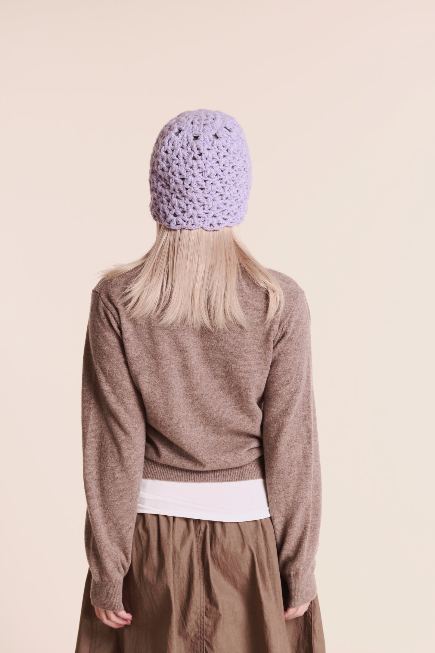 Knit Bucket Hat (Purple)