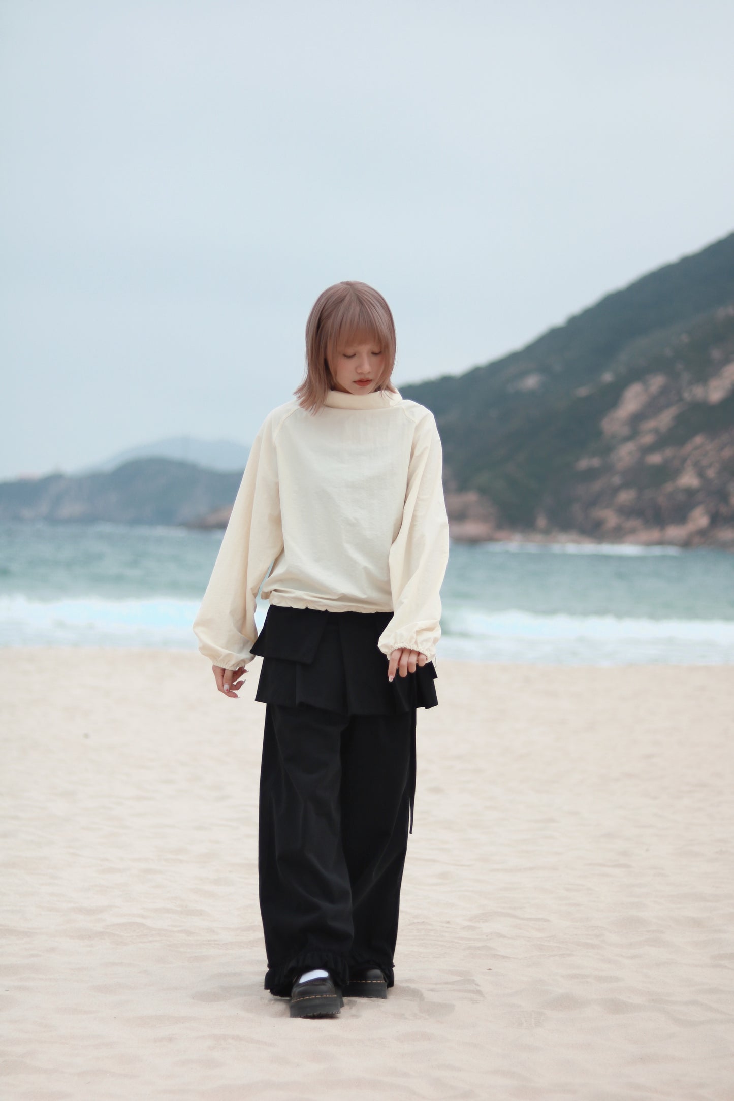 Funnel Neck Top (Butter)