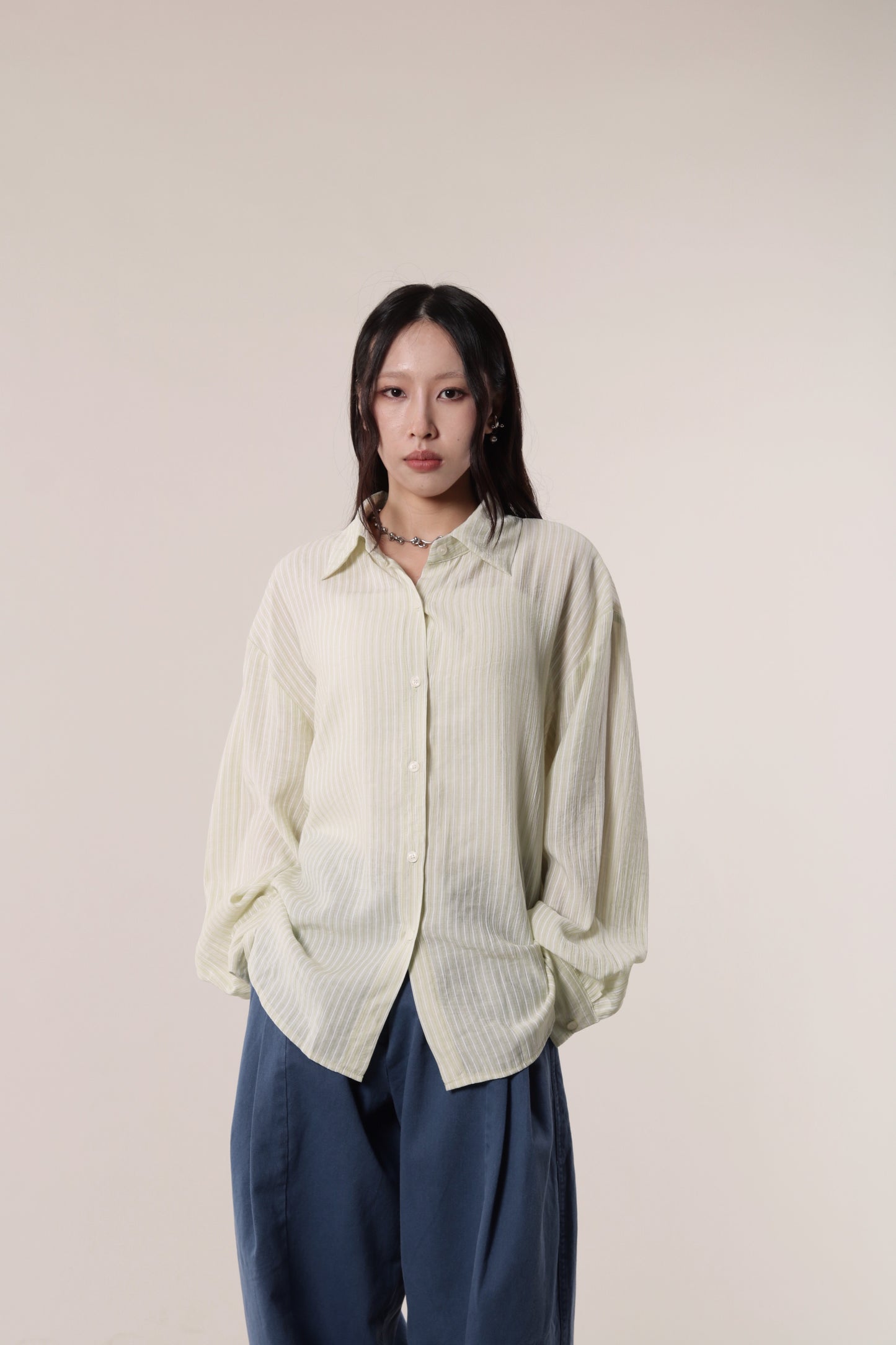 Autumn Striped Shirt (Lime)