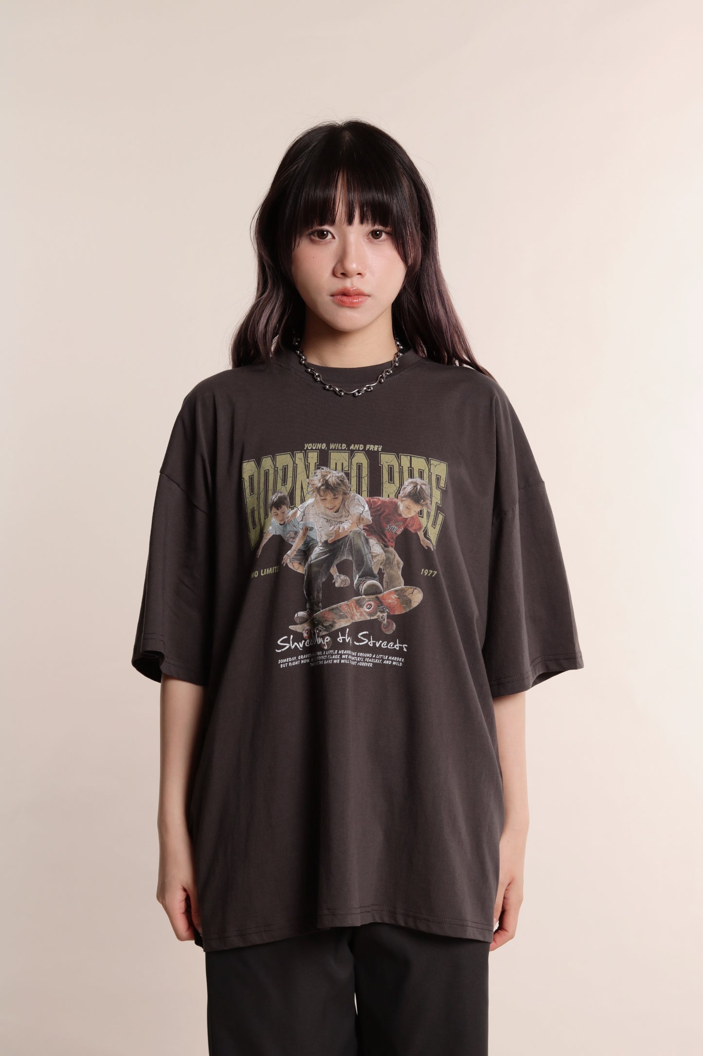 Born To Ride Tee (Charcoal)