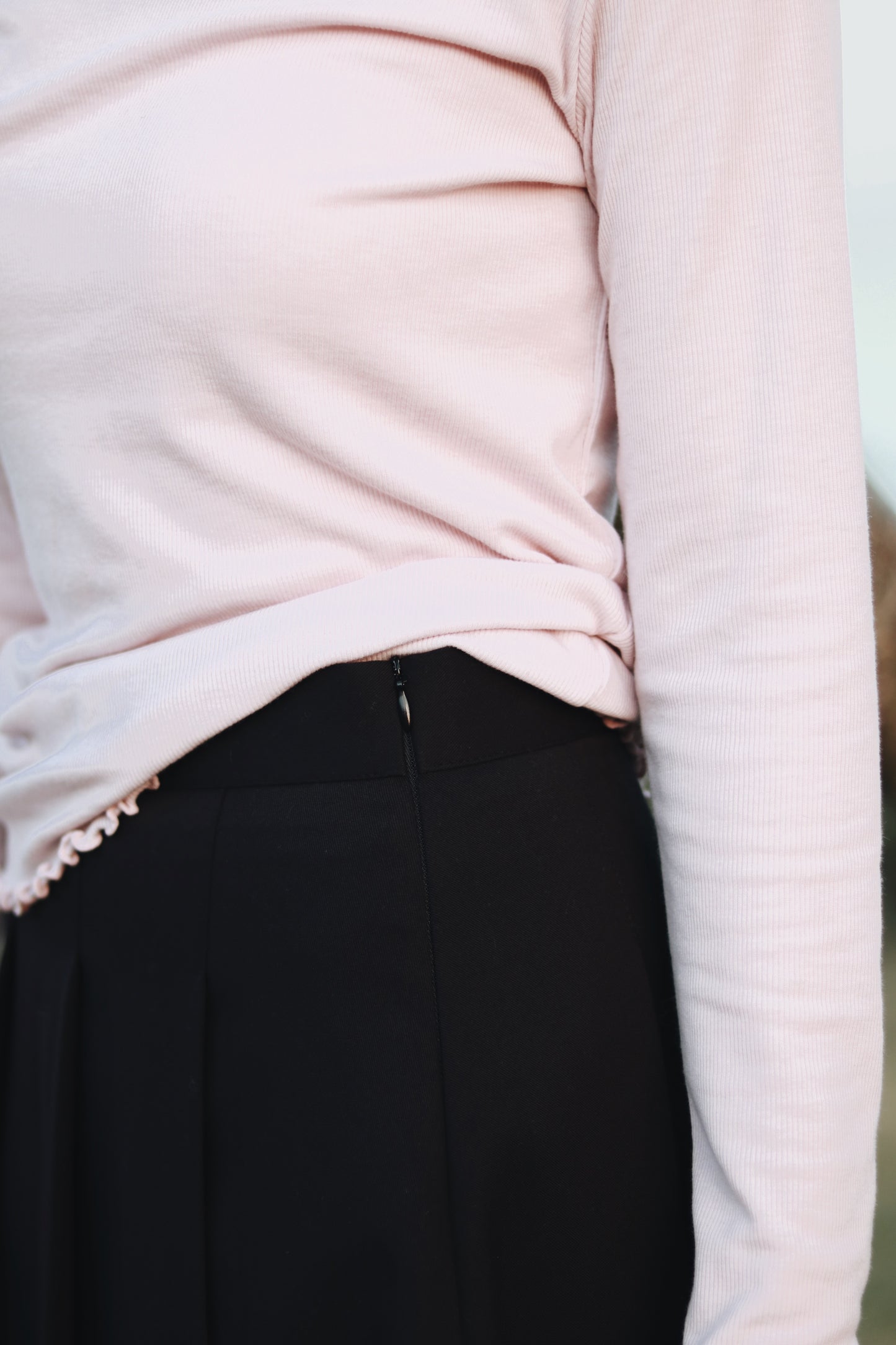 Doll Pleated Mini Skirt (Black)