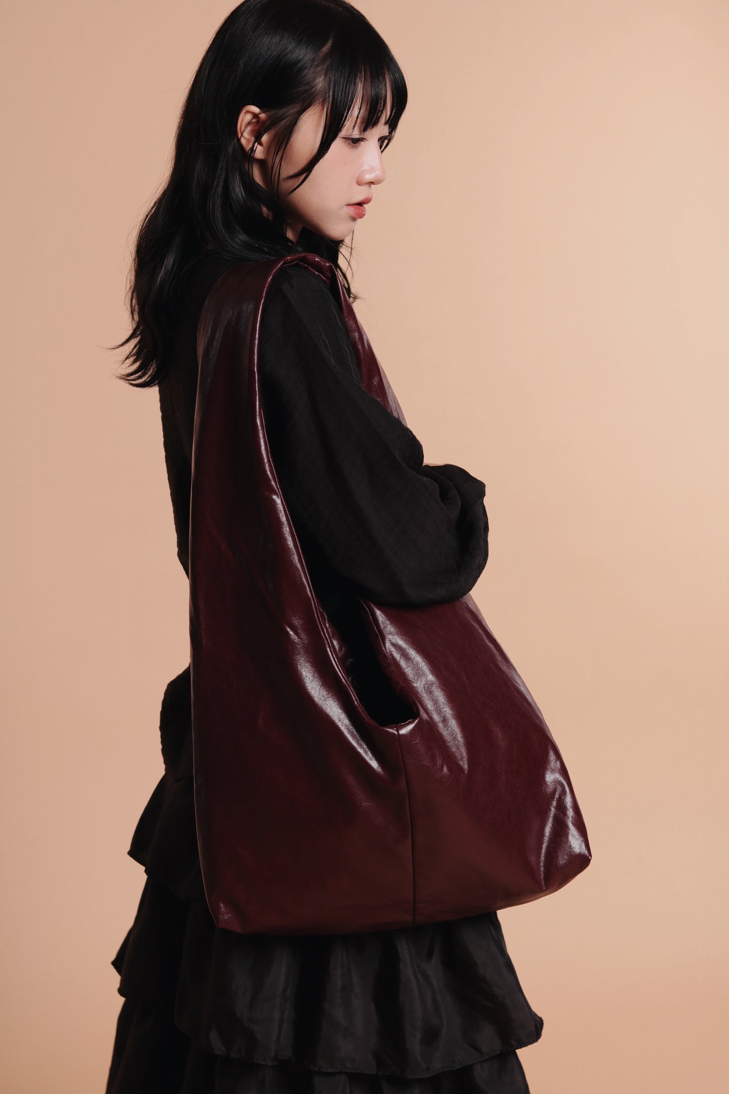 Cloudy Hobo Bag (Wine)