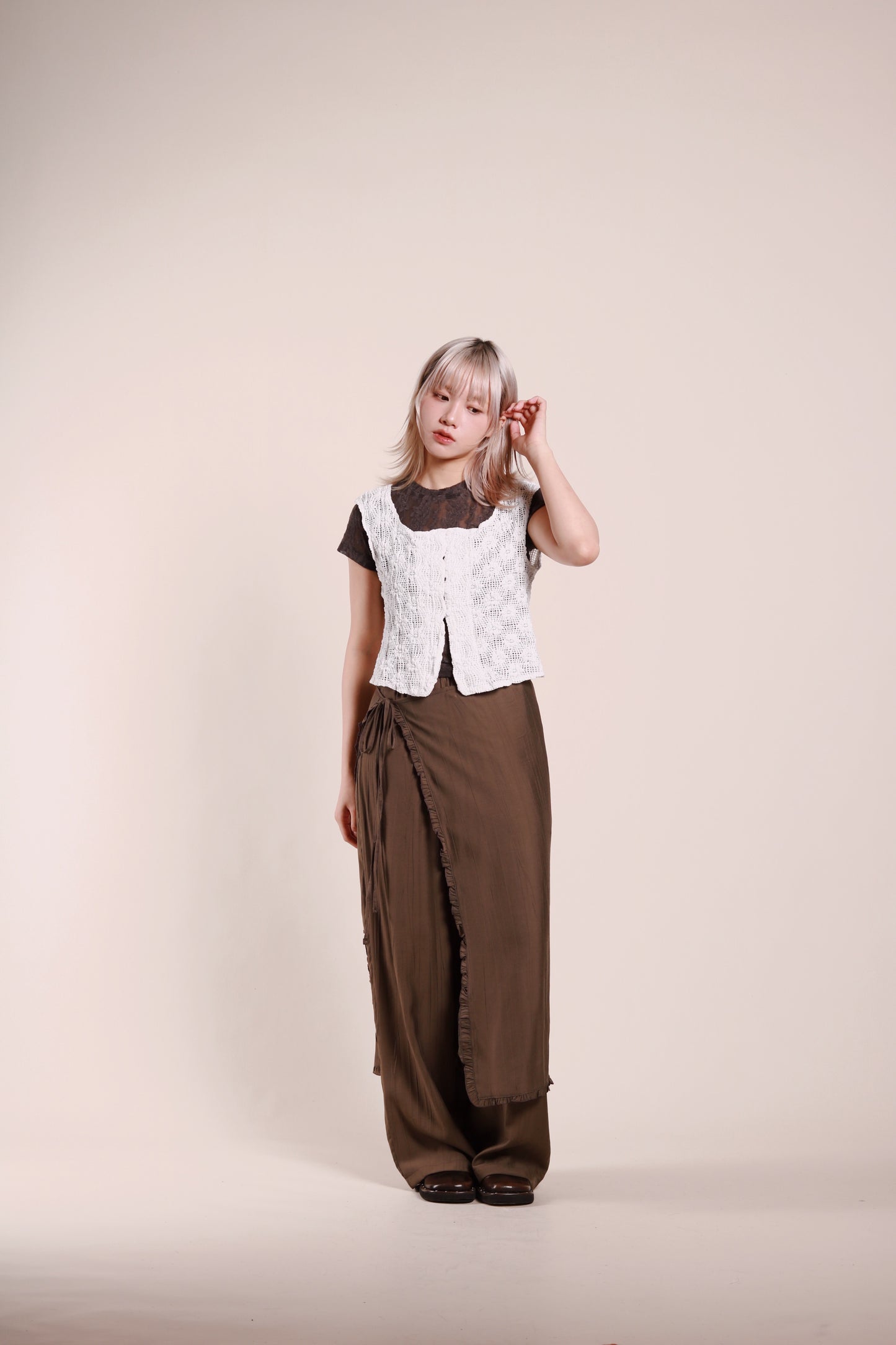 Wanda Layered Pants (Brown)