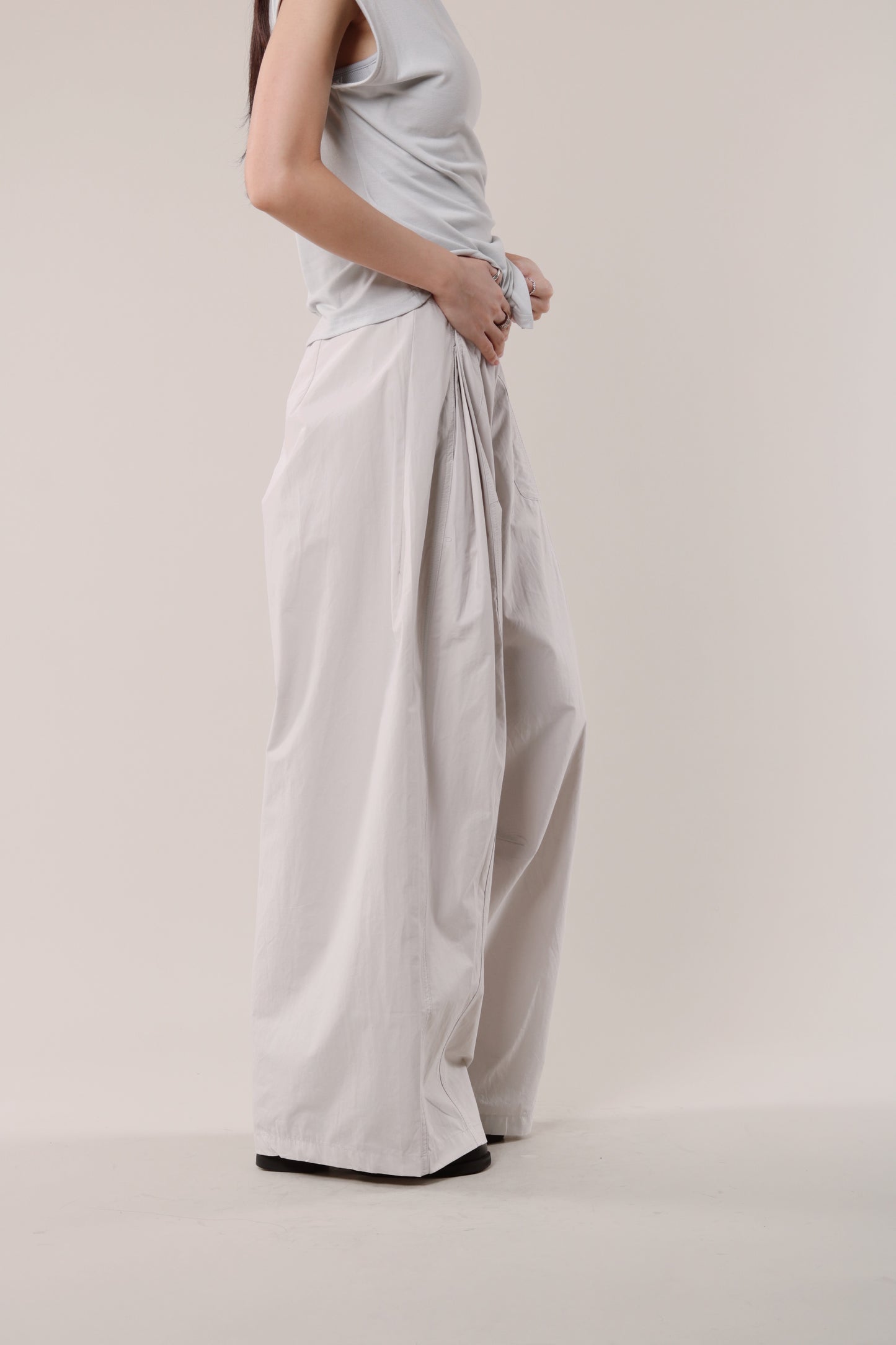 Wide Leg Pants (Light Grey)