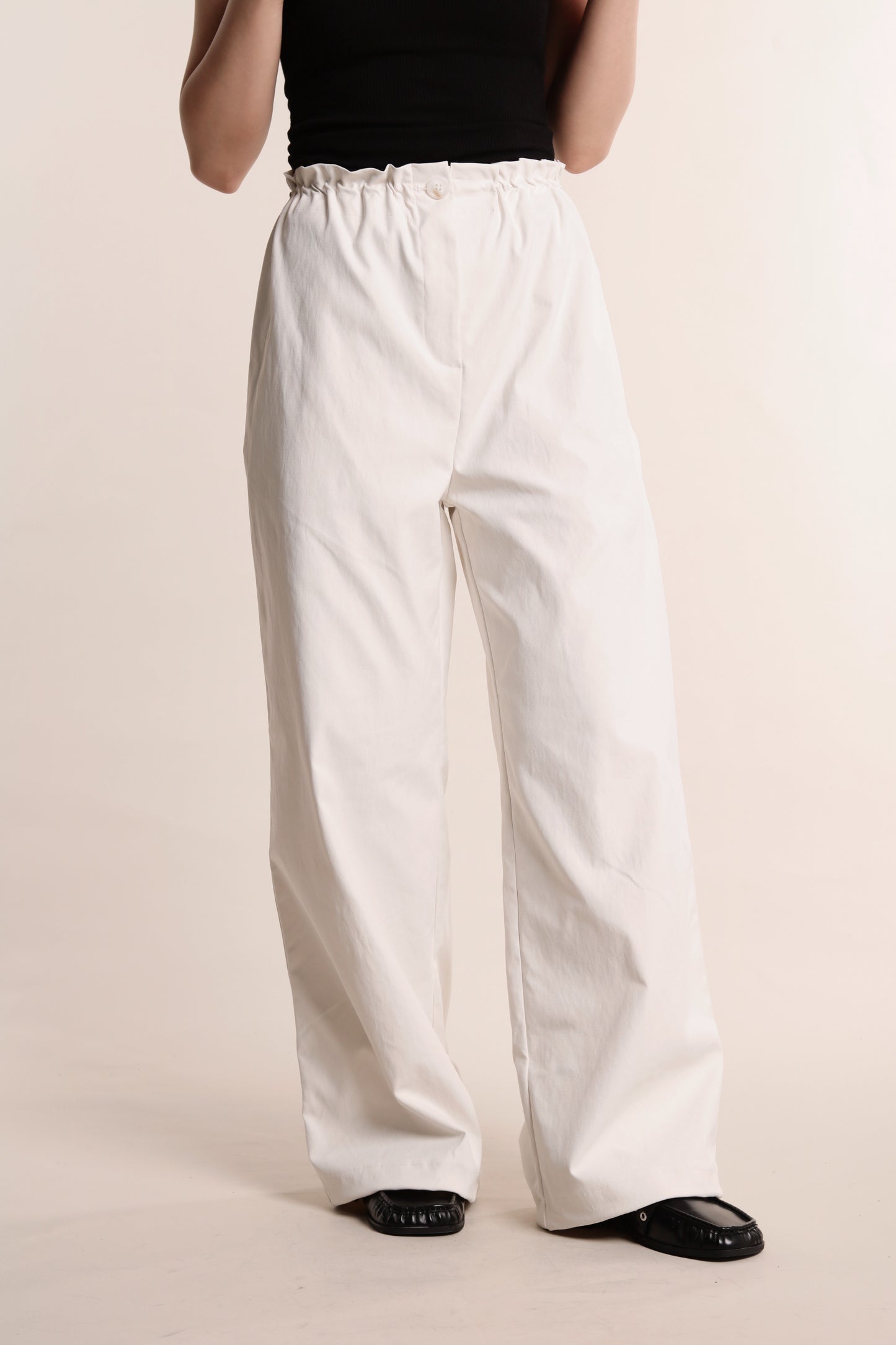 Delia Gathered Pants (Ivory)