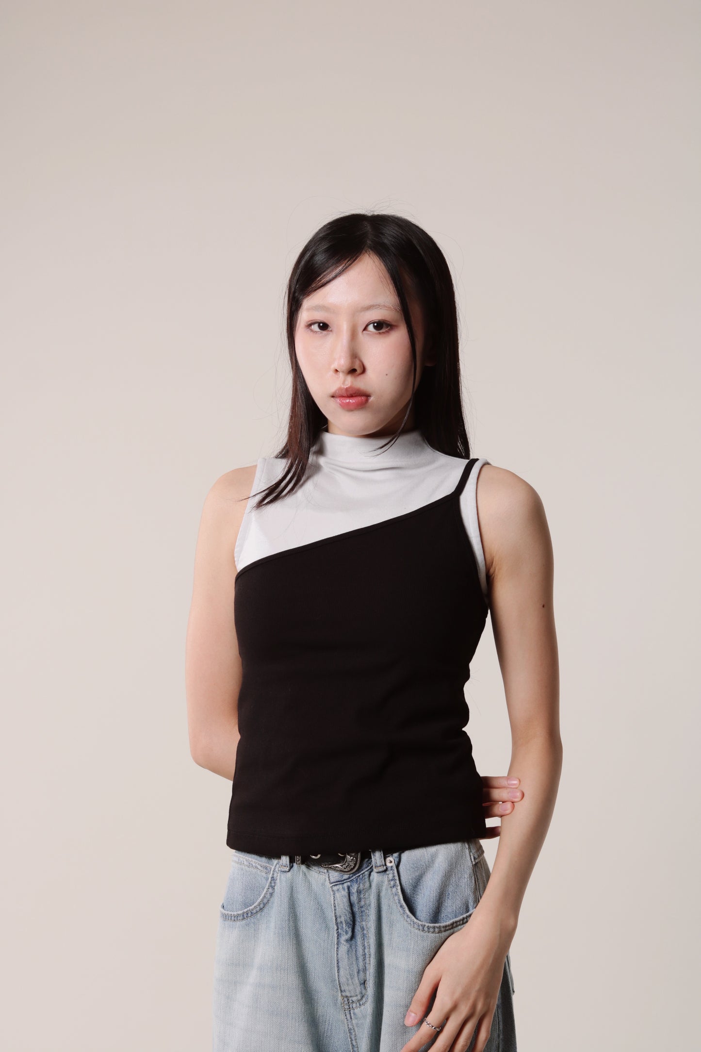 Asymmetric Cami (Black)
