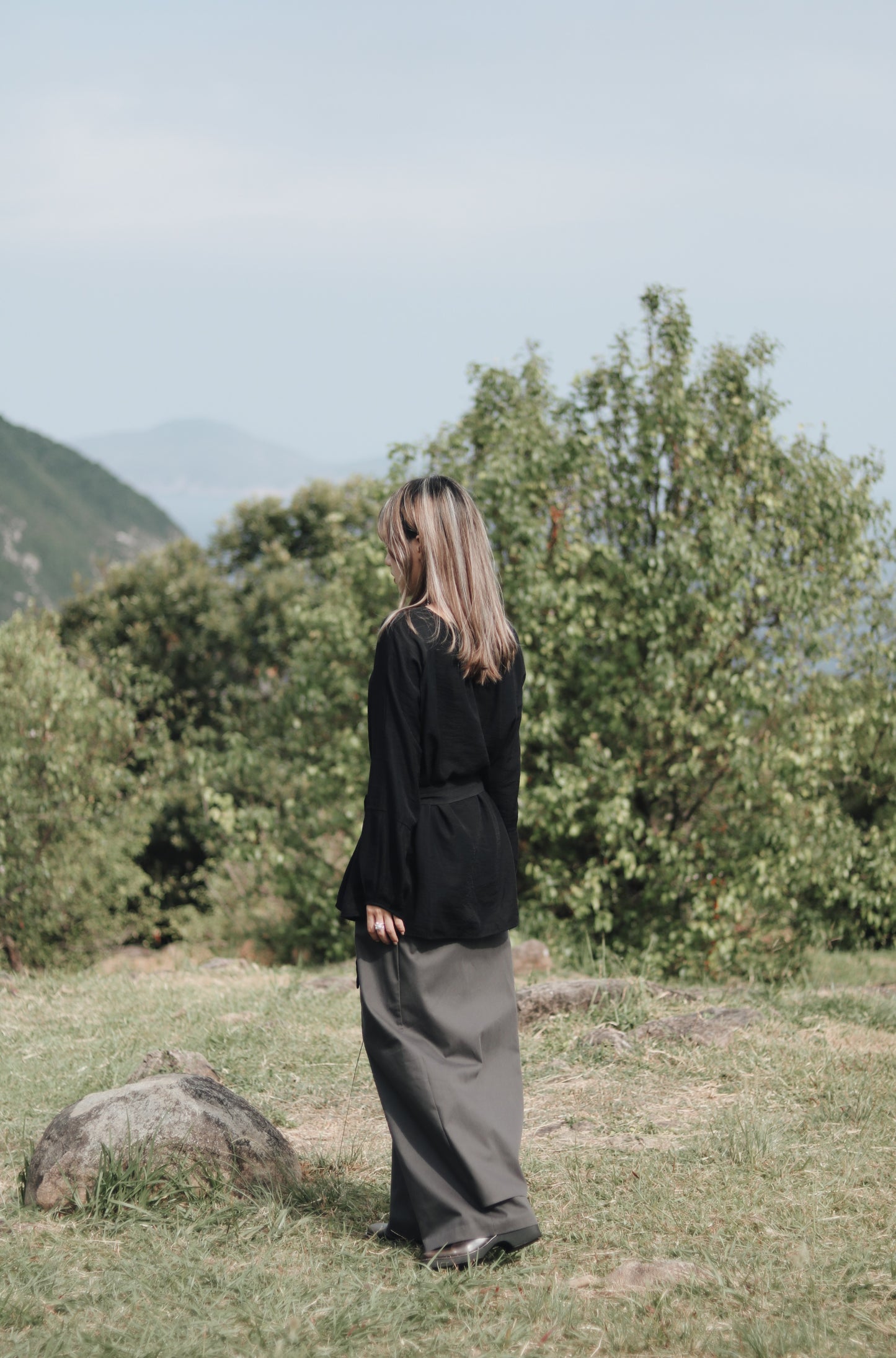 Layered Pants (Charcoal)