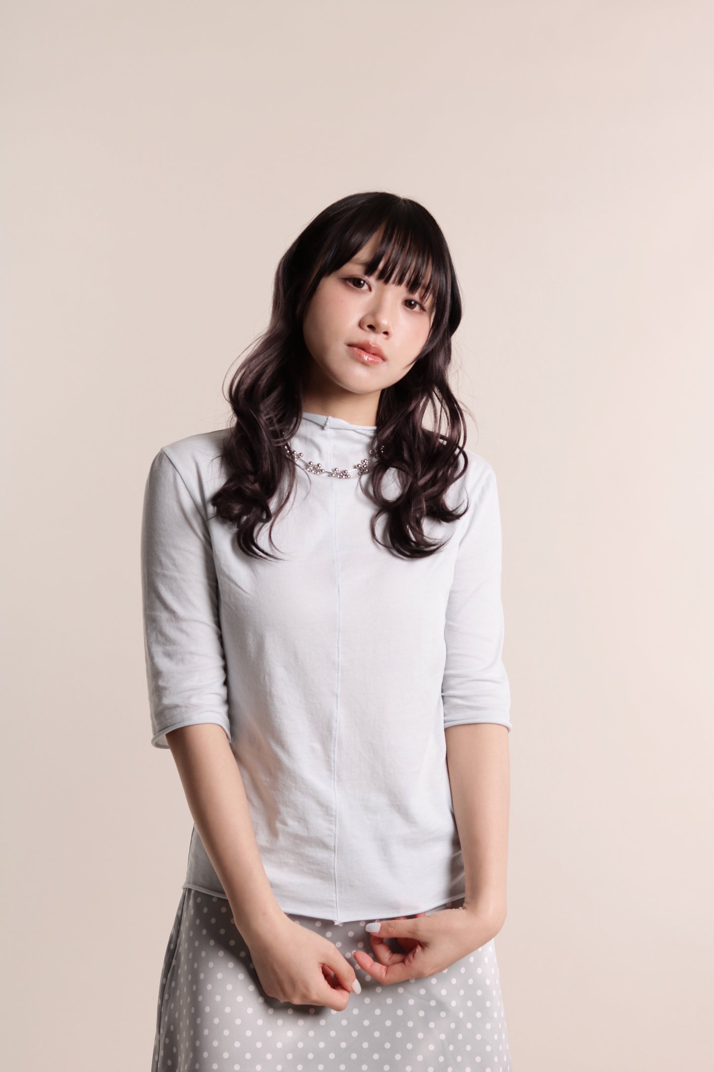 Pure Mock Neck Top (Baby Blue)