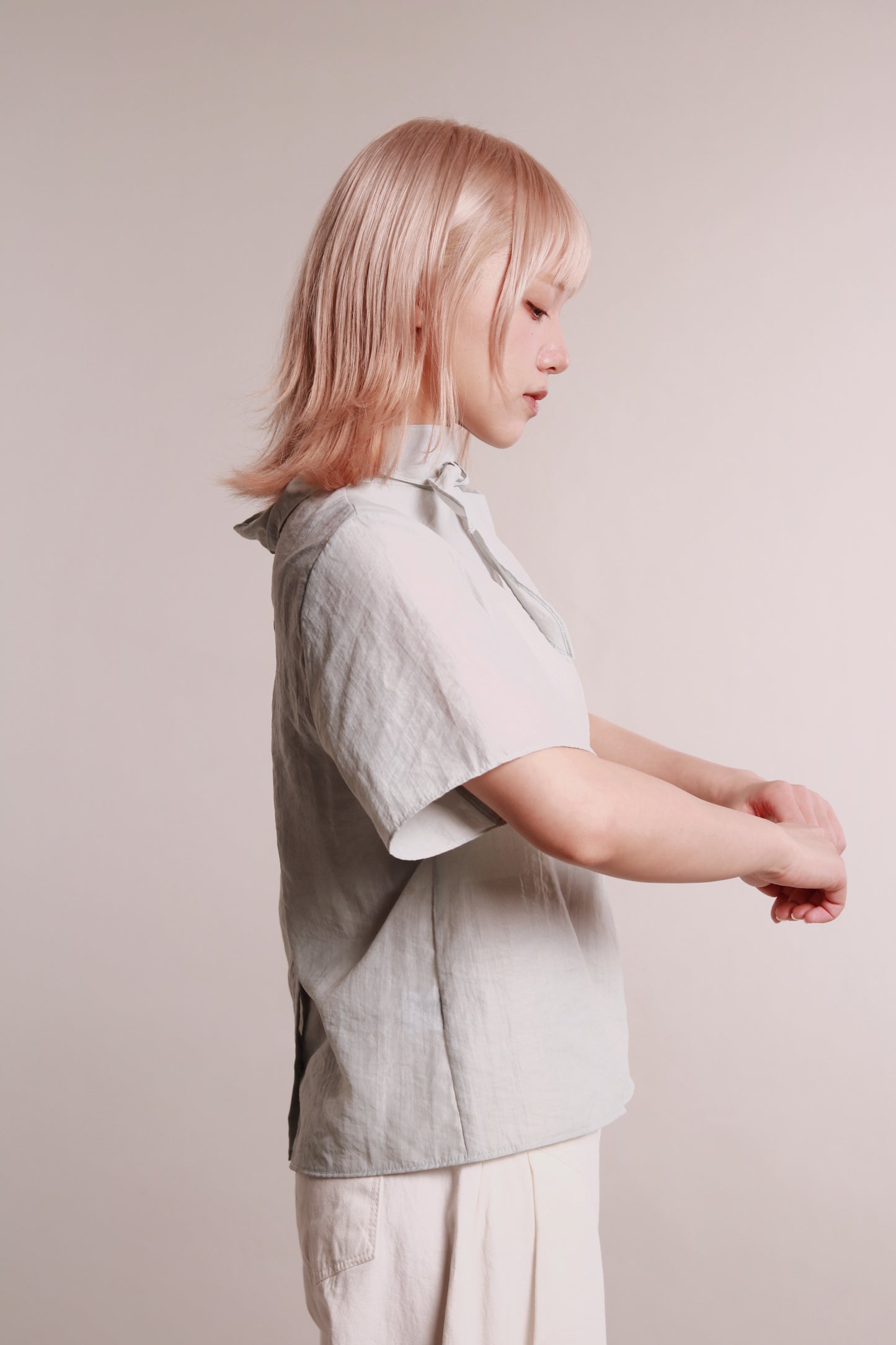 See Through Tie Top (Sky)