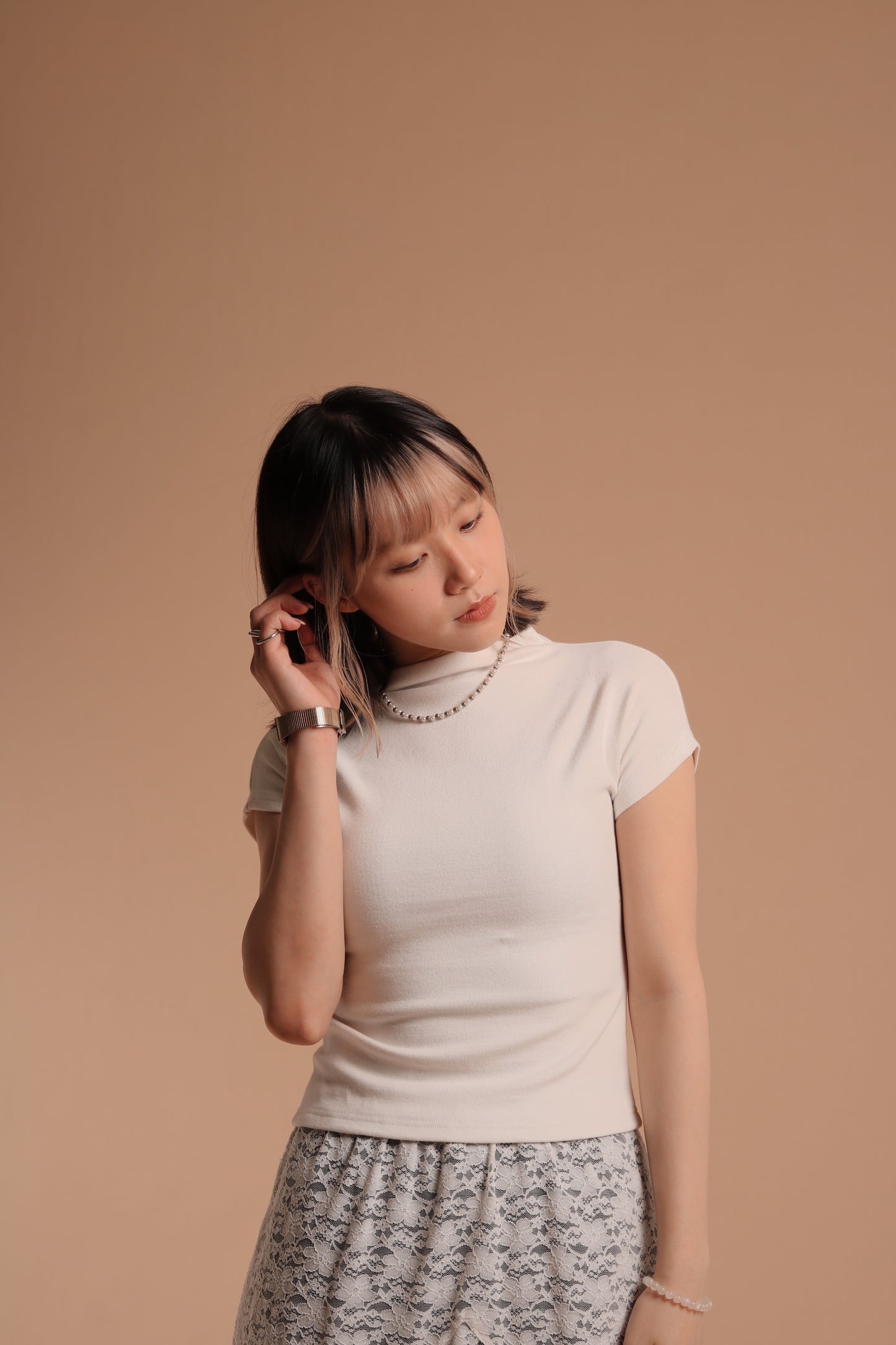 Cap Sleeve Tee (Ivory)