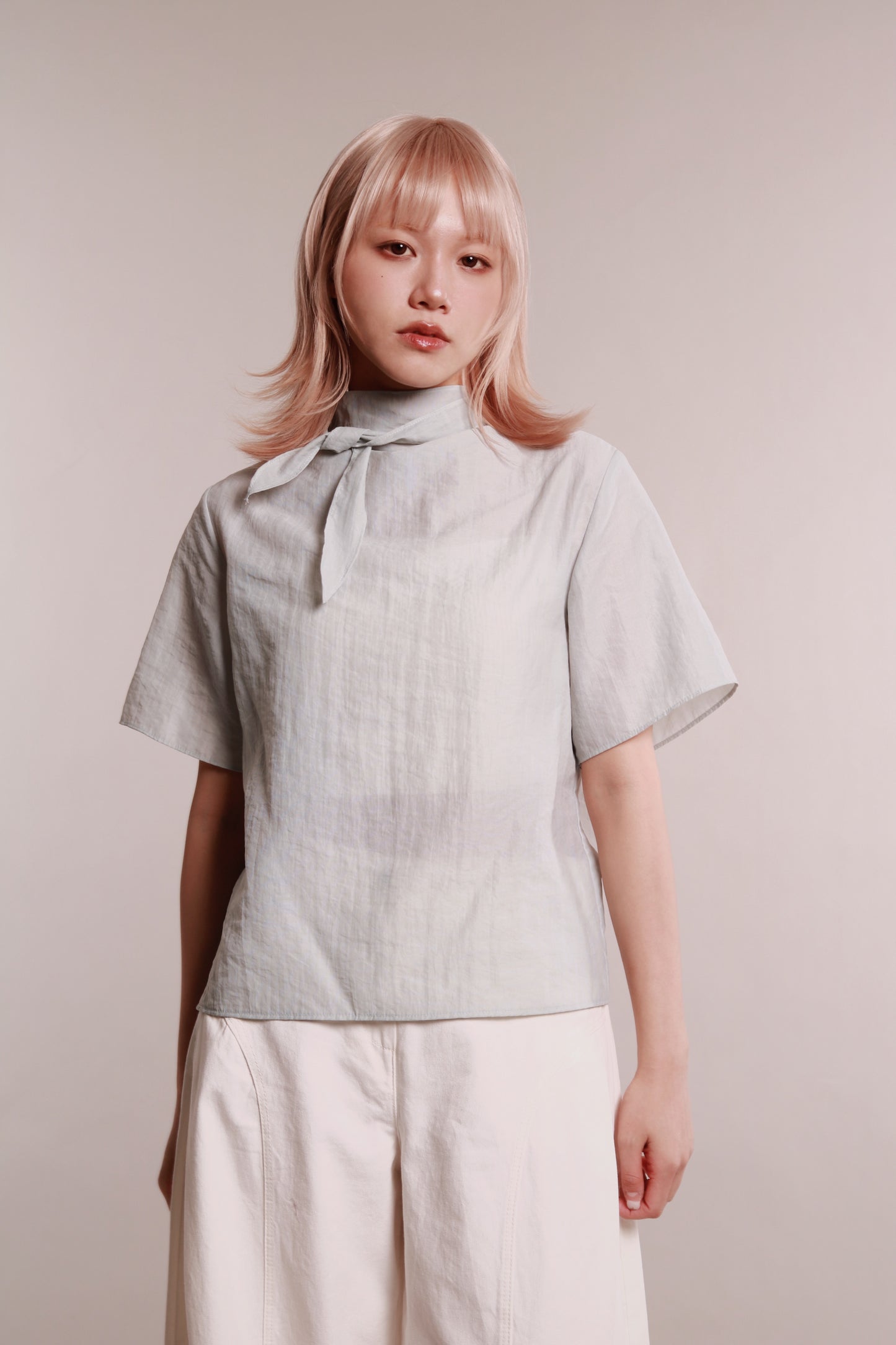 See Through Tie Top (Sky)