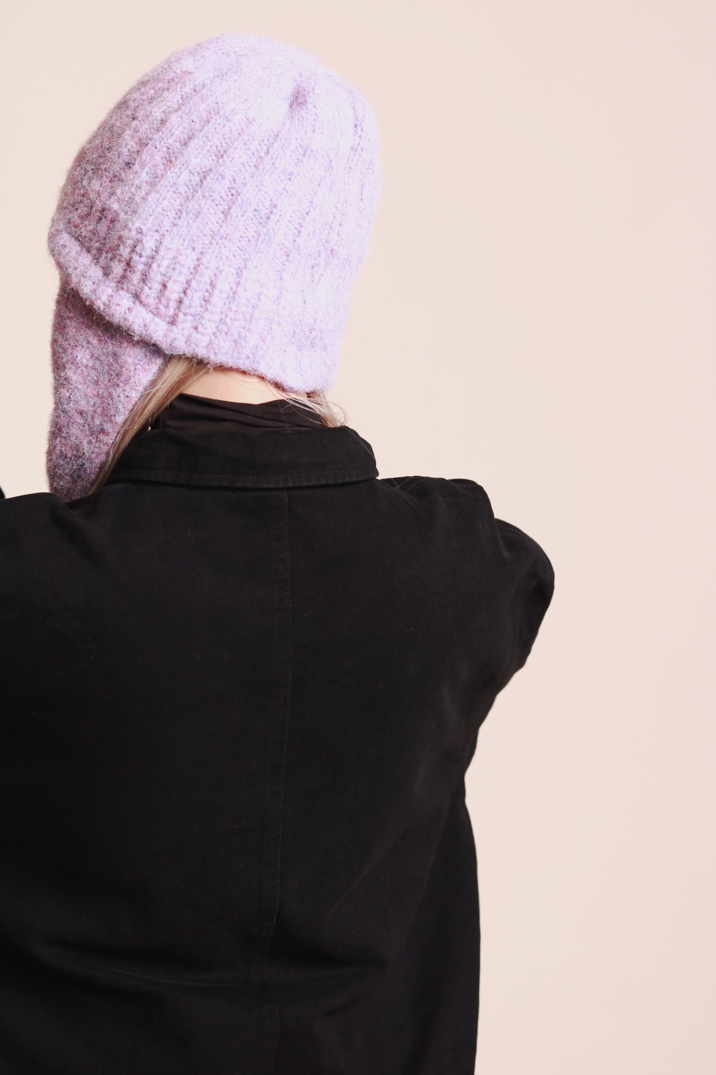 Doll Knit Scarf Flight Cap (Purple)