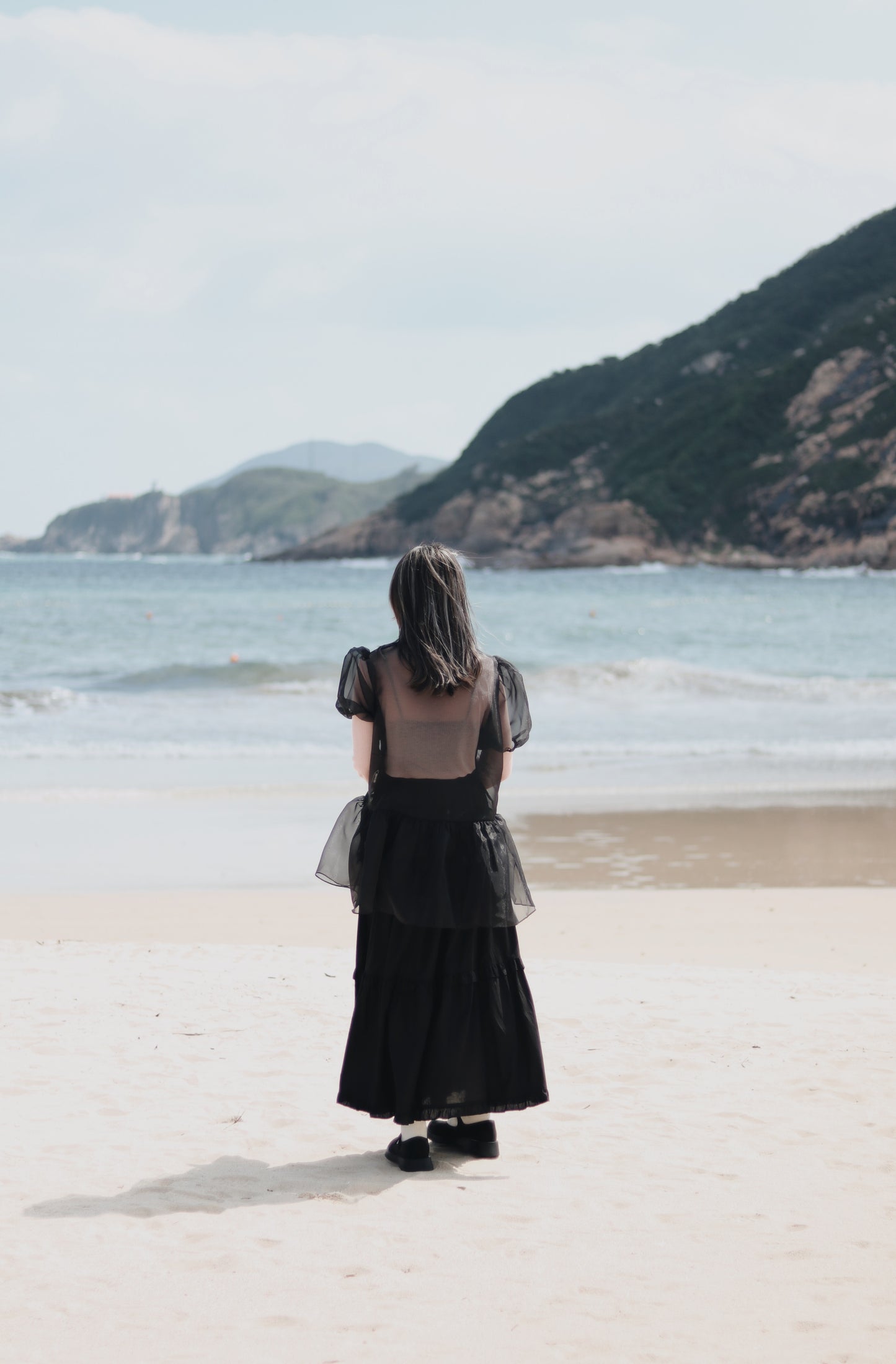 Doll Puff Sleeve Blouse (Black)