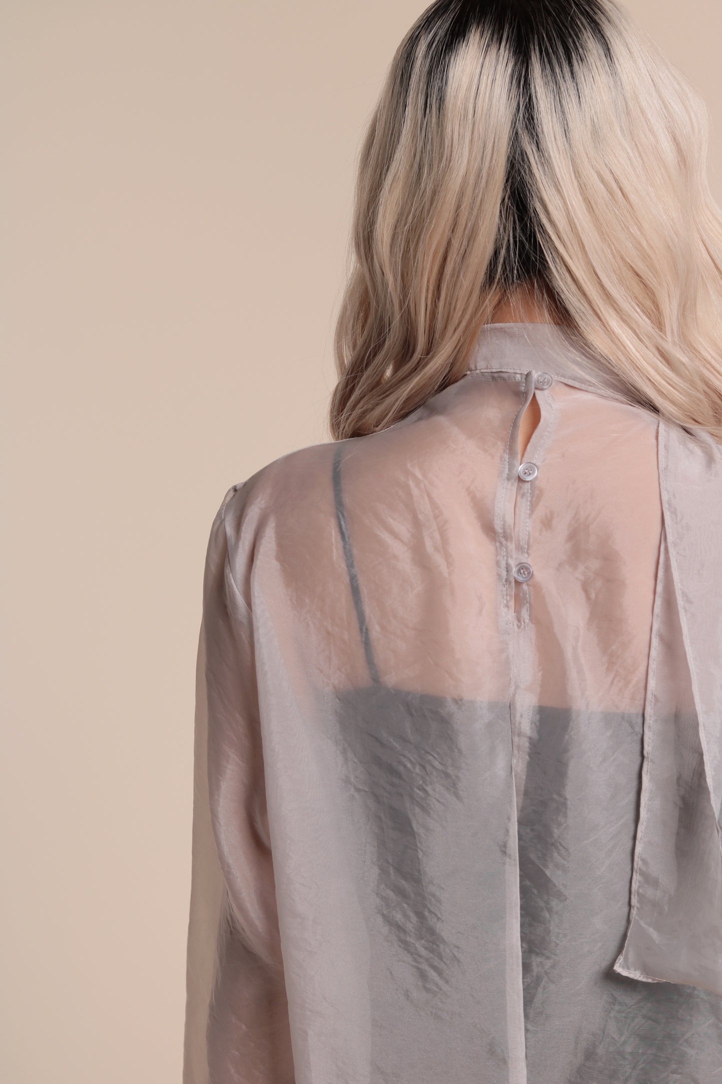 Doll See Through Blouse (Grey)