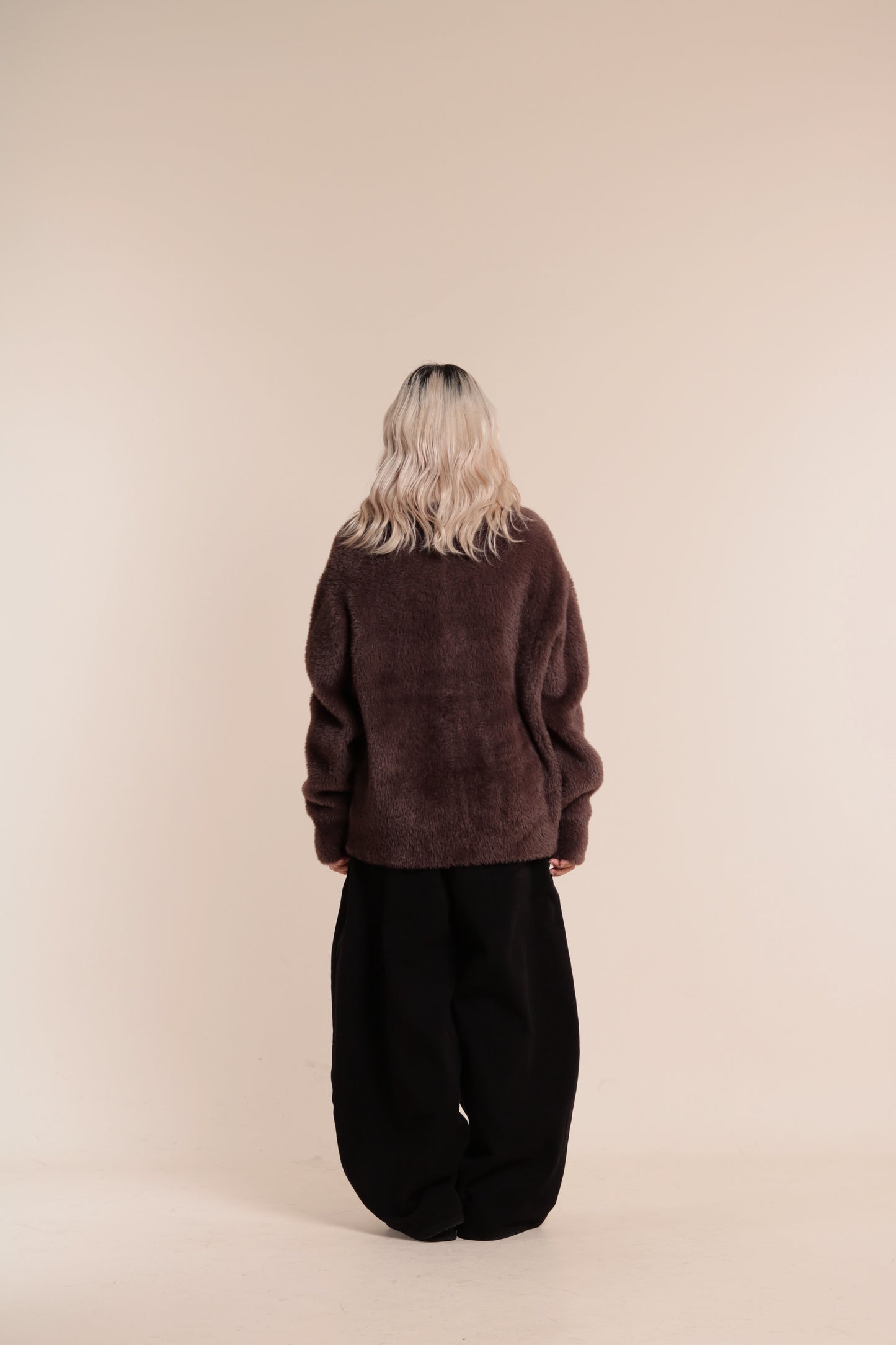 Fluffy Cardigan (Brown)