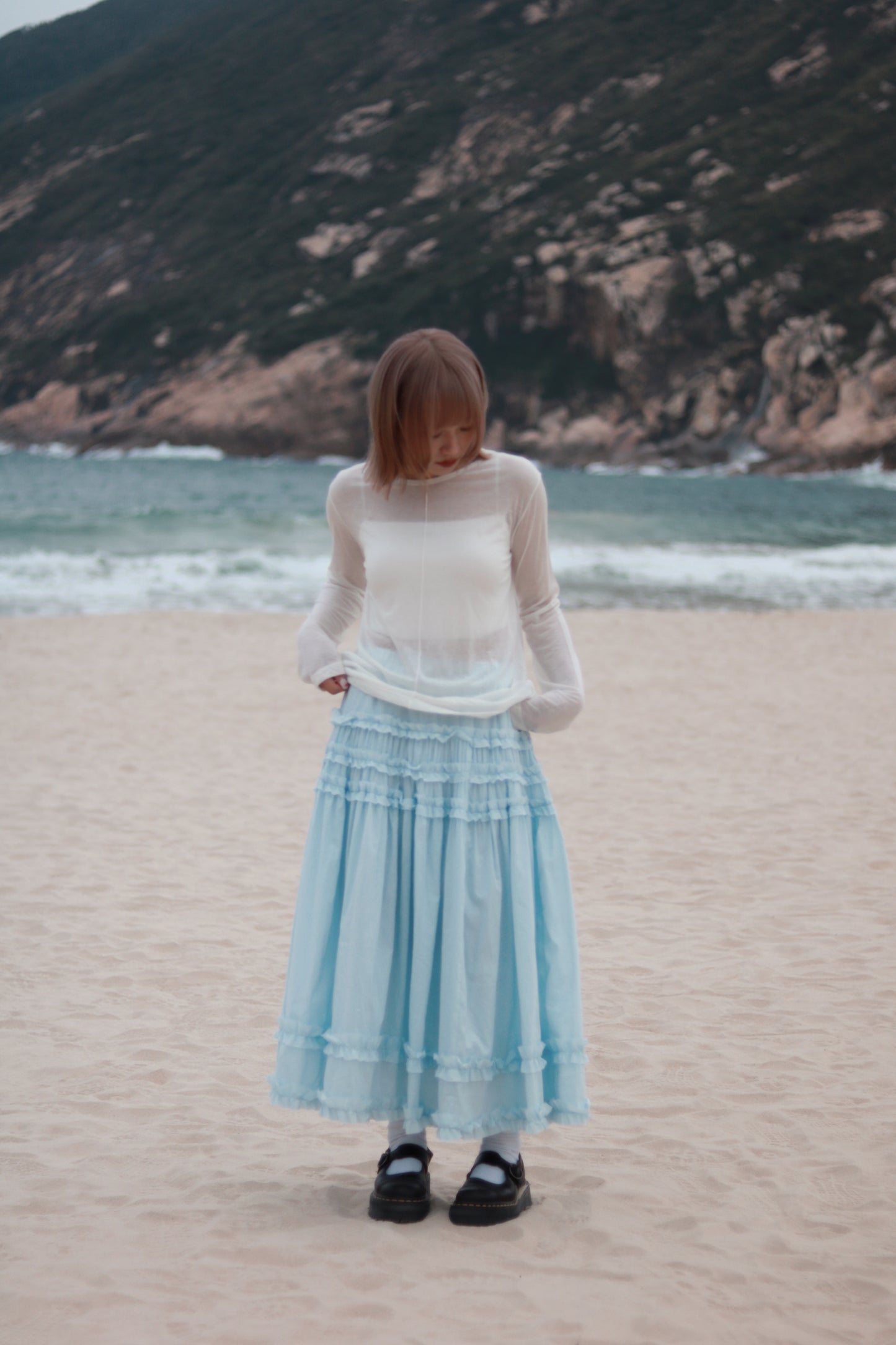 Spring Basic Top (Charcoal/Pink/Purple/White)