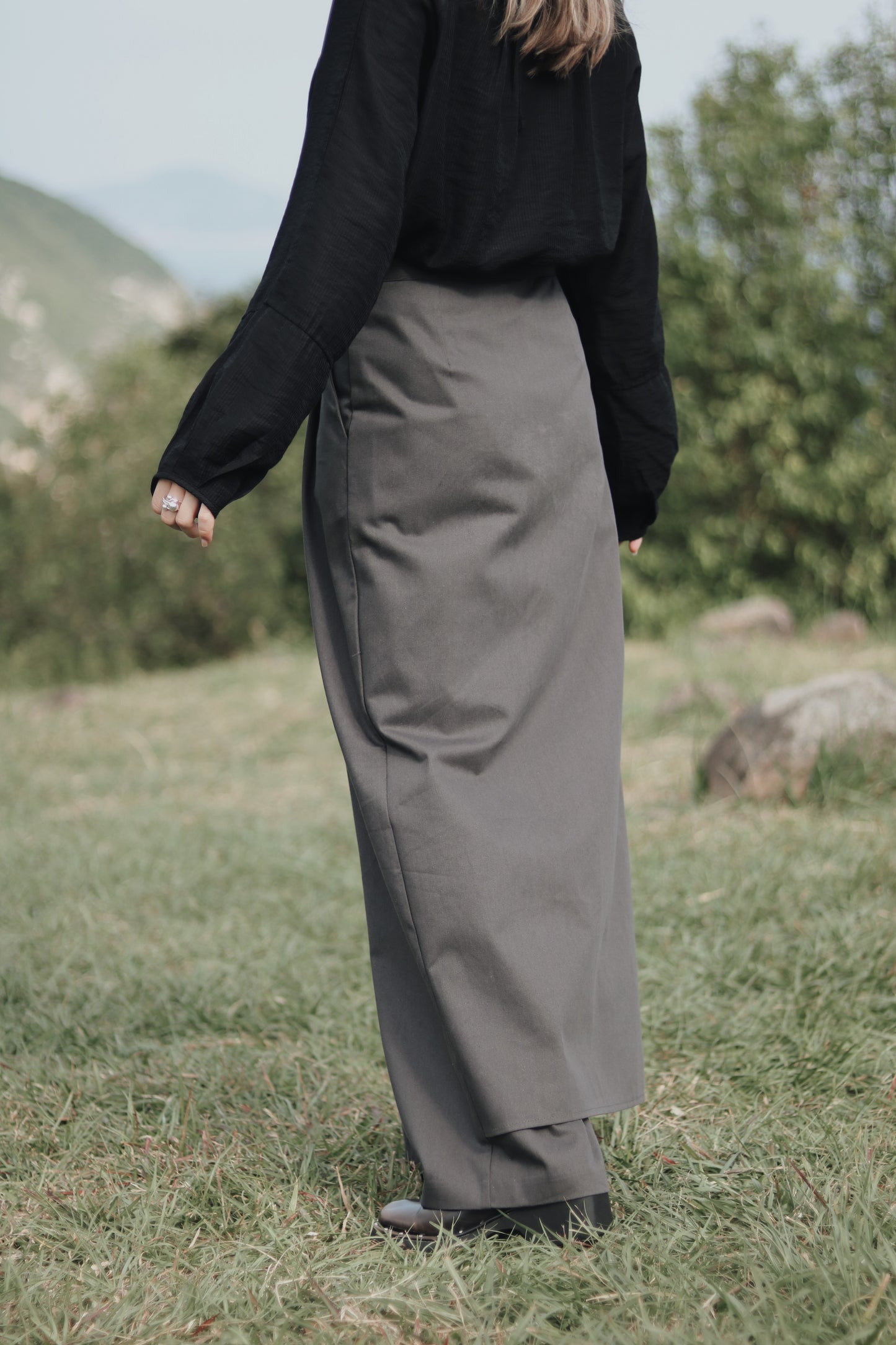 Layered Pants (Charcoal)
