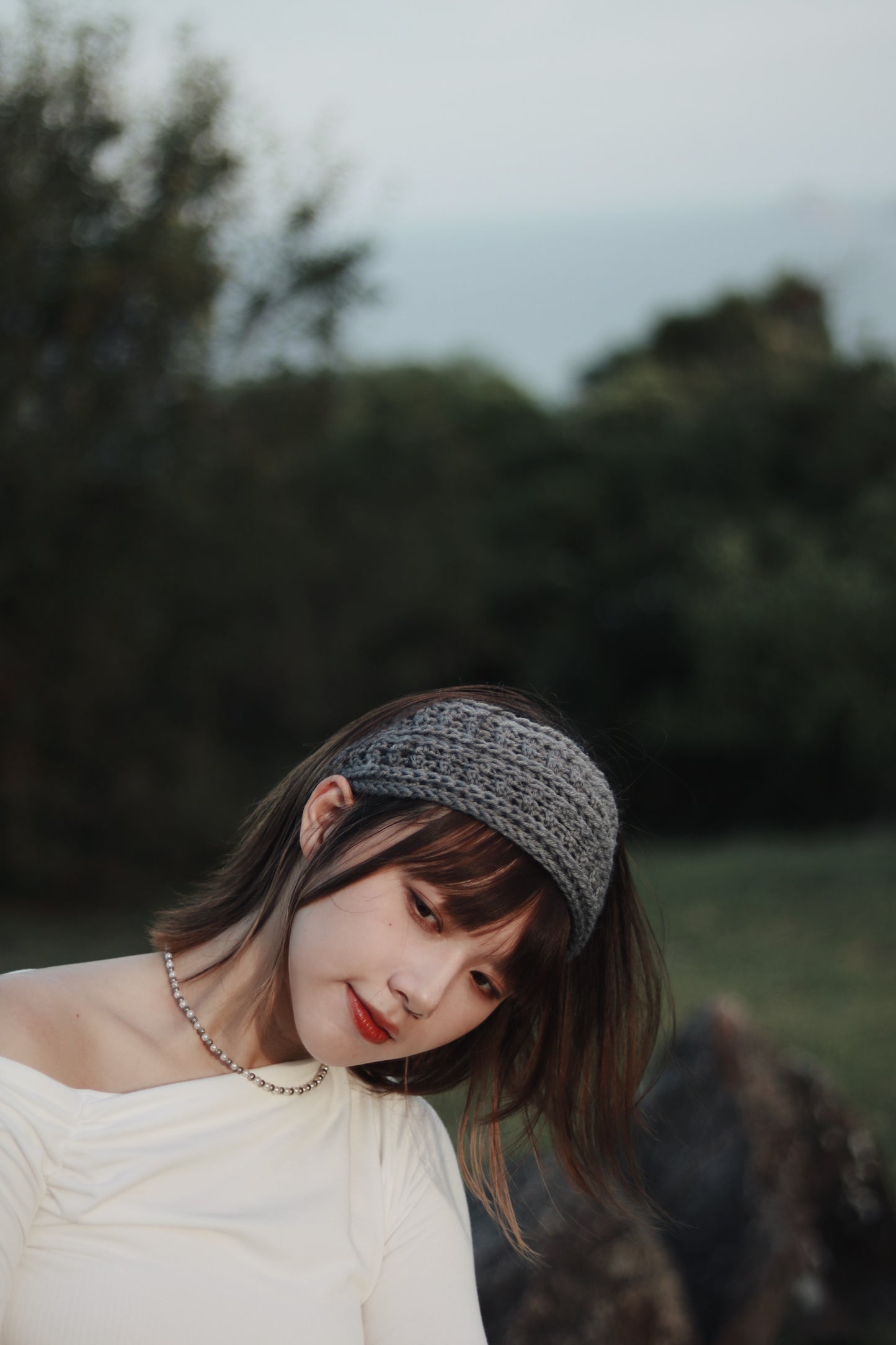 Ribbon Headband (Black/Brown/Grey/Ivory/Pink)