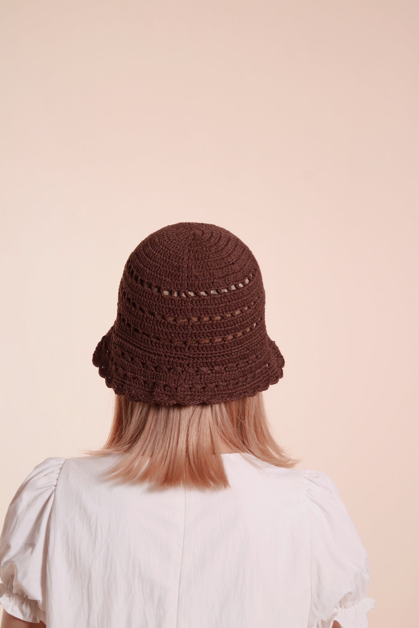 Mesh Bucket Hat (Brown)