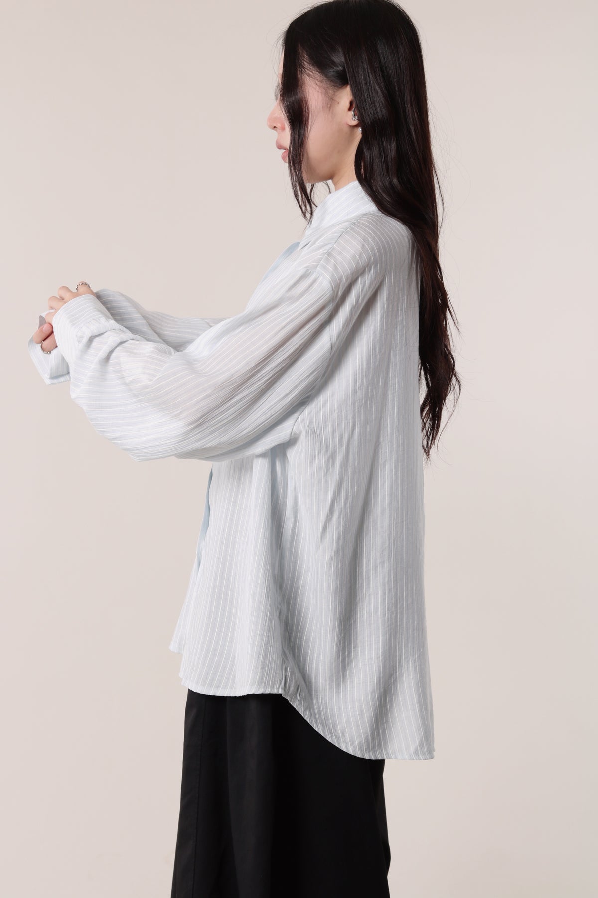 Autumn Striped Shirt (Baby Blue)