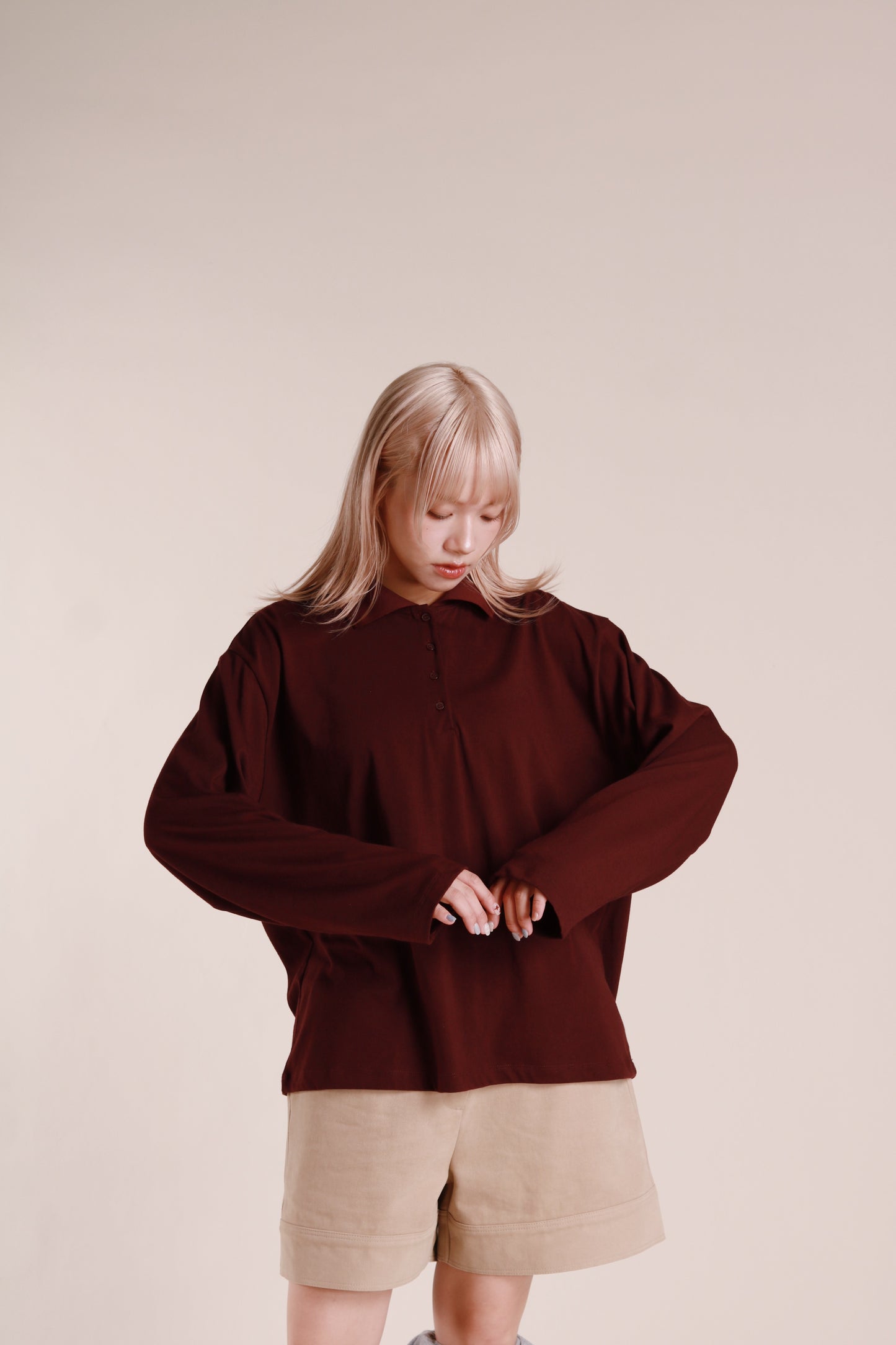 Autumn Polo Top (Wine)