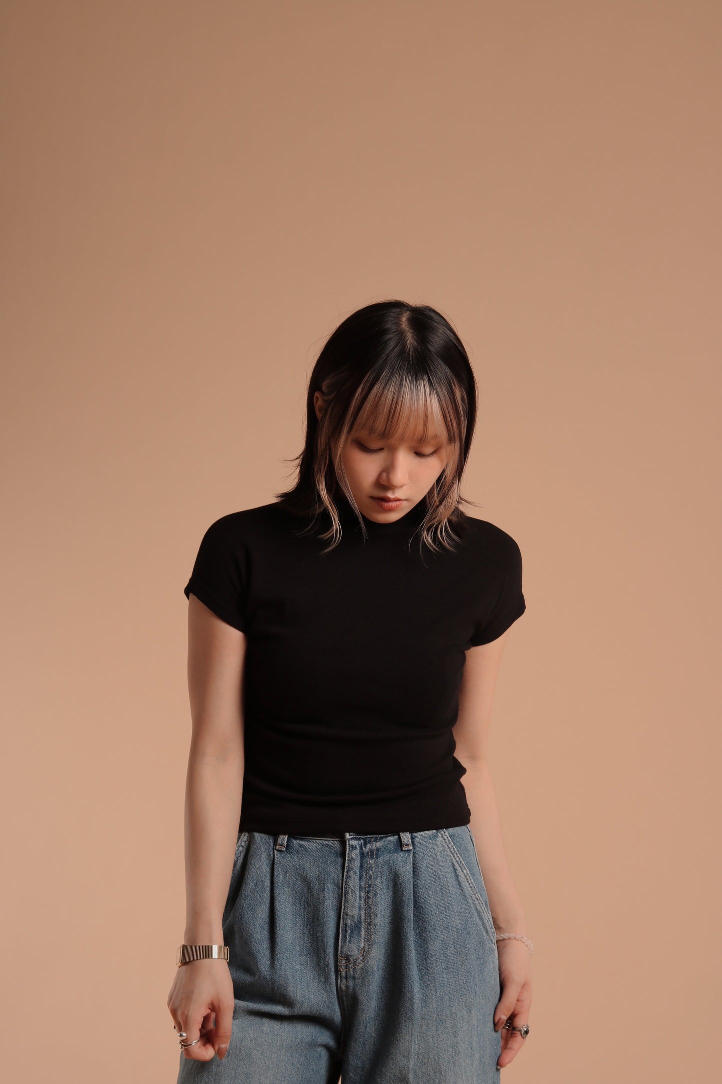 Cap Sleeve Tee (Black)