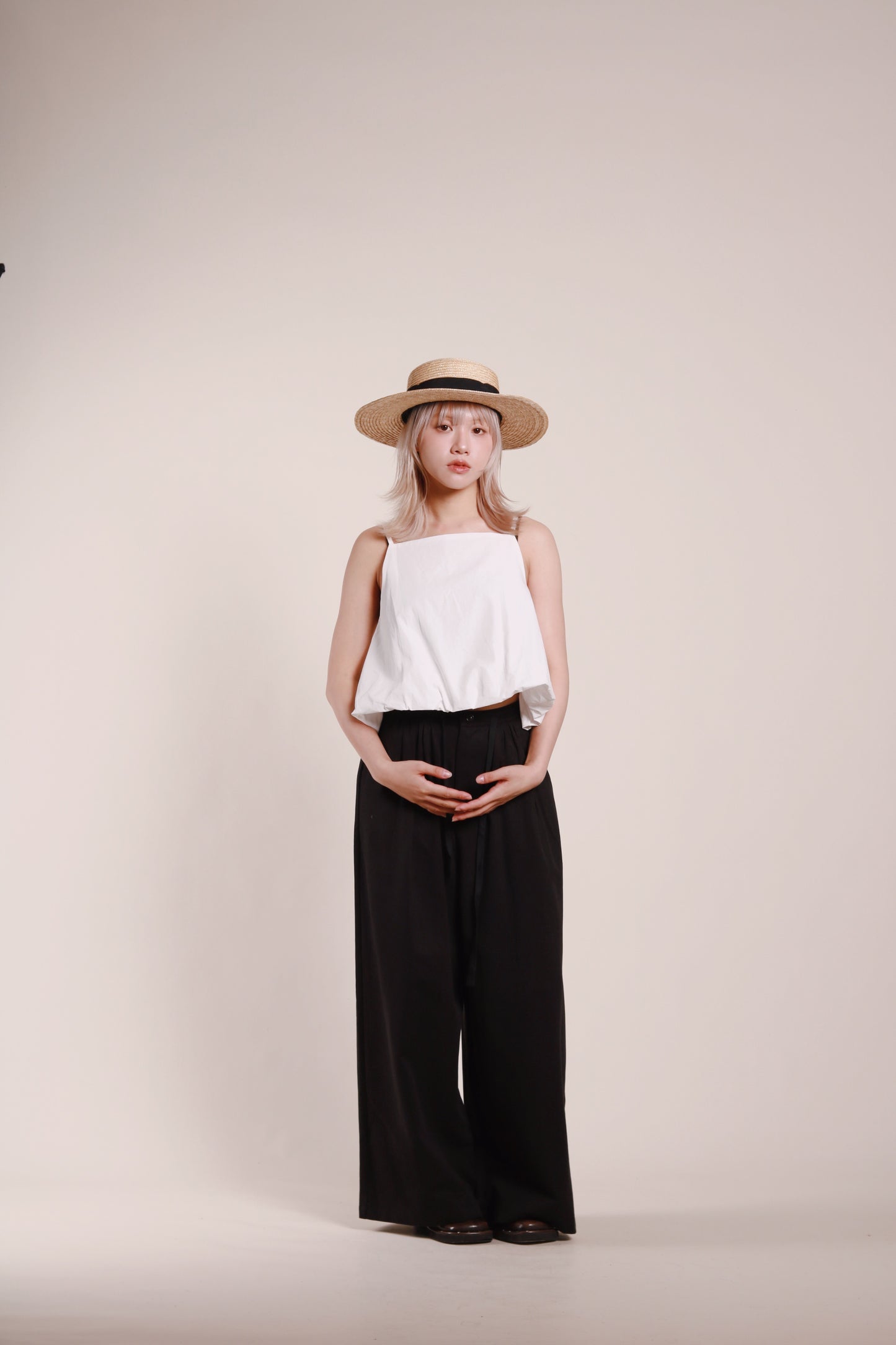 Renne Wide Leg Pants (Black)