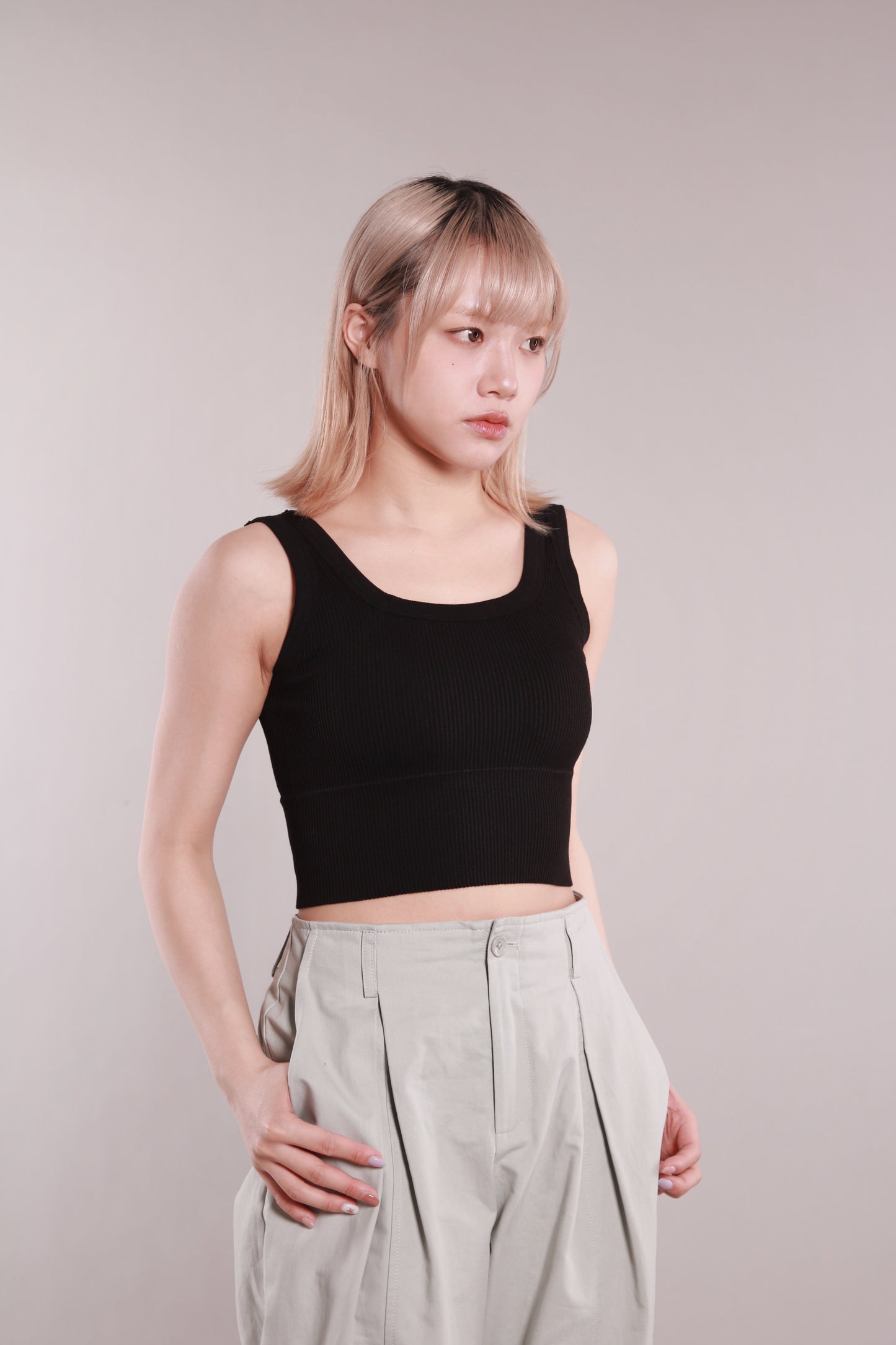 Square Fit Bra Top (Black)