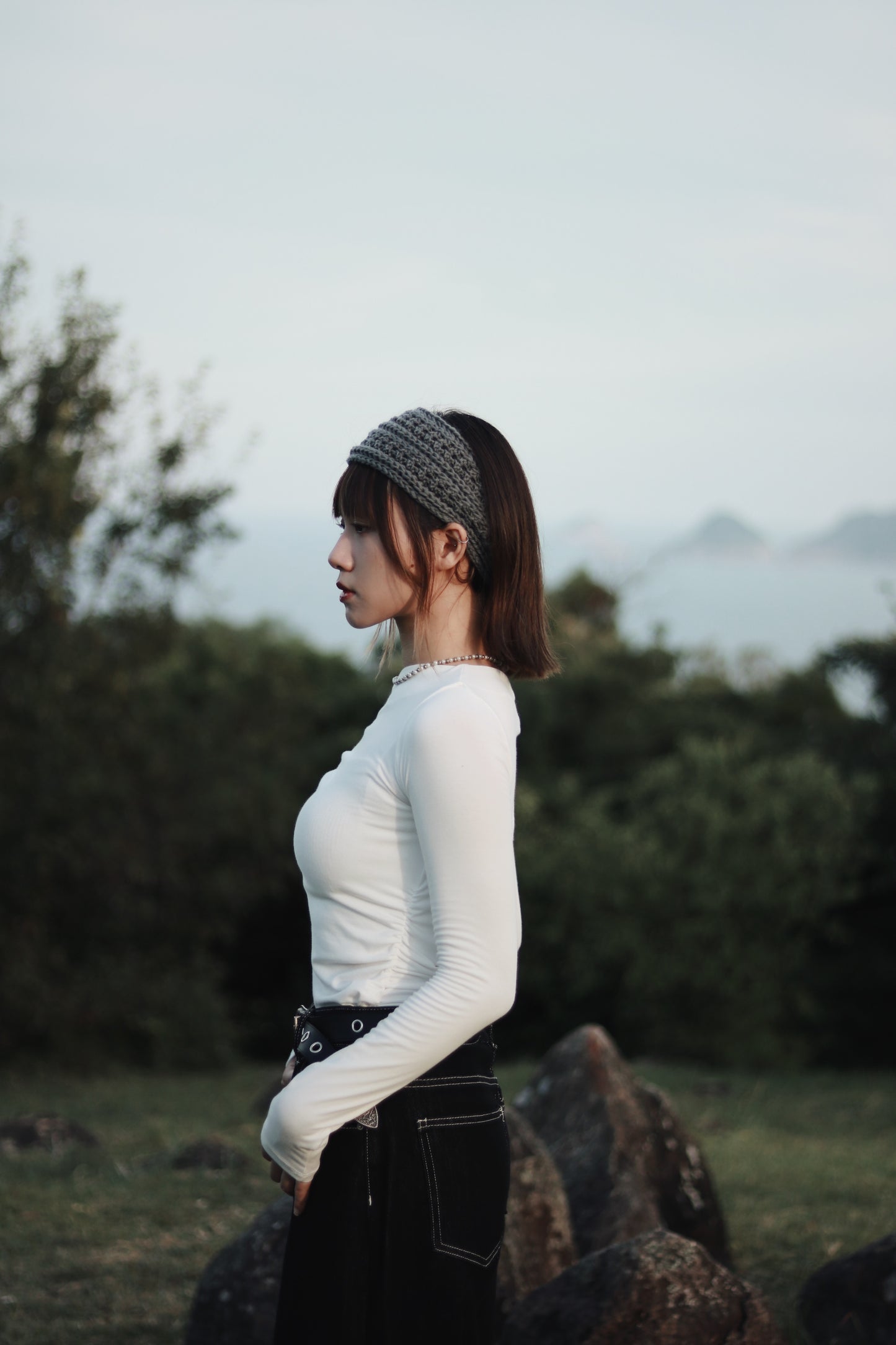 Ribbon Headband (Black/Brown/Grey/Ivory/Pink)