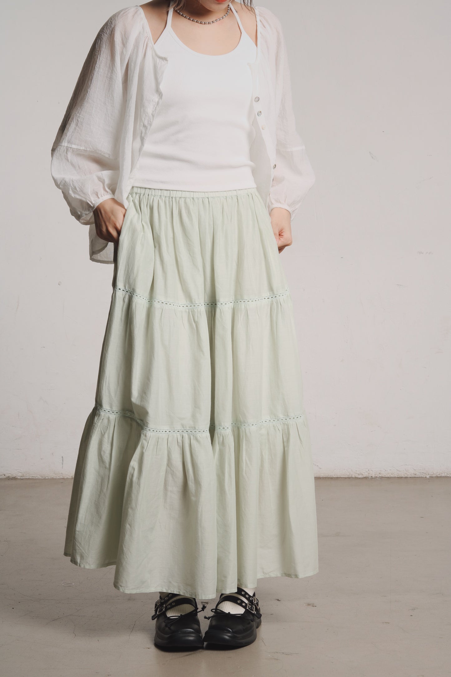 Doll Tiered Skirt (Mint)