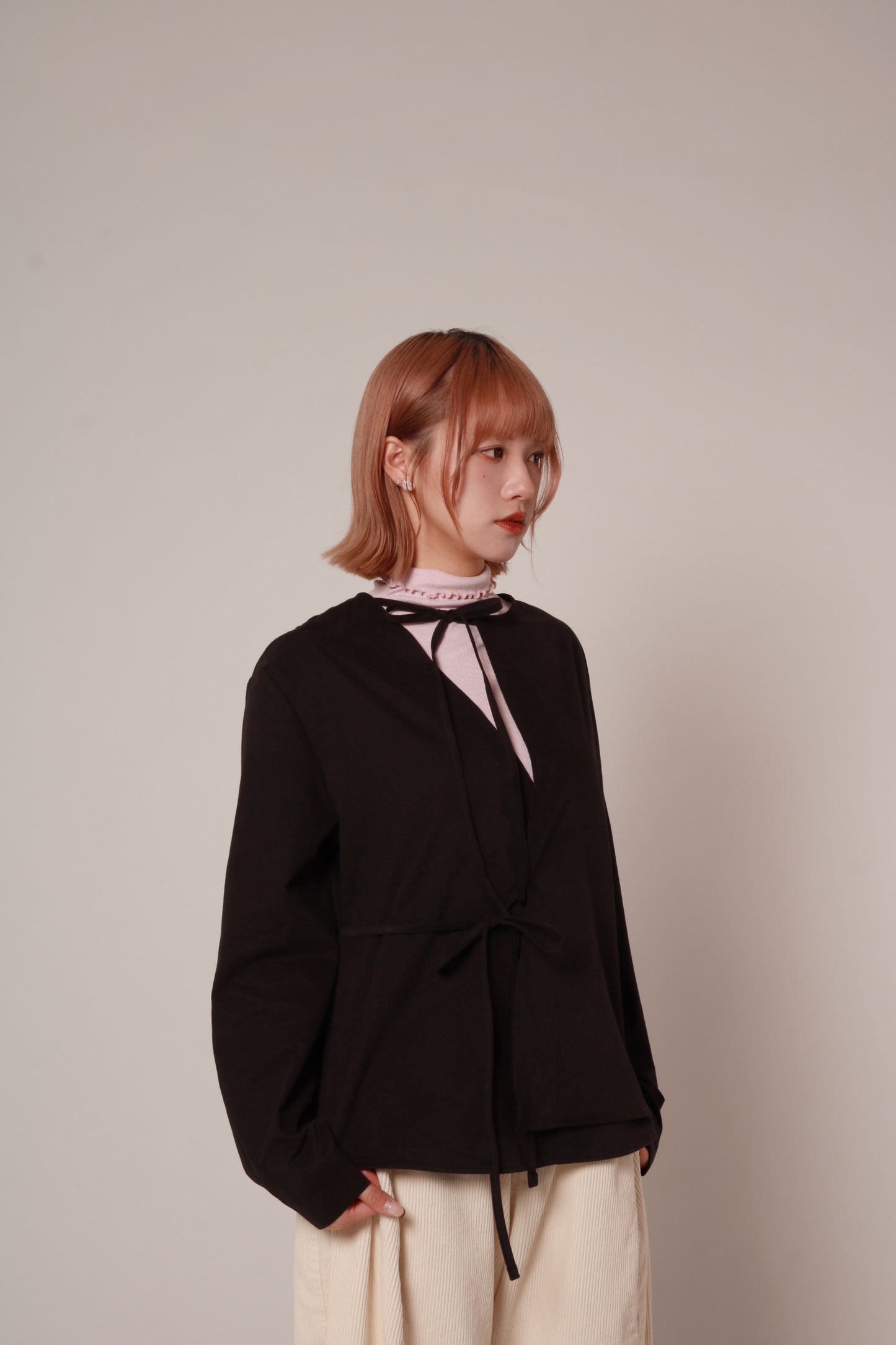 Ribbon Shirt (Black)