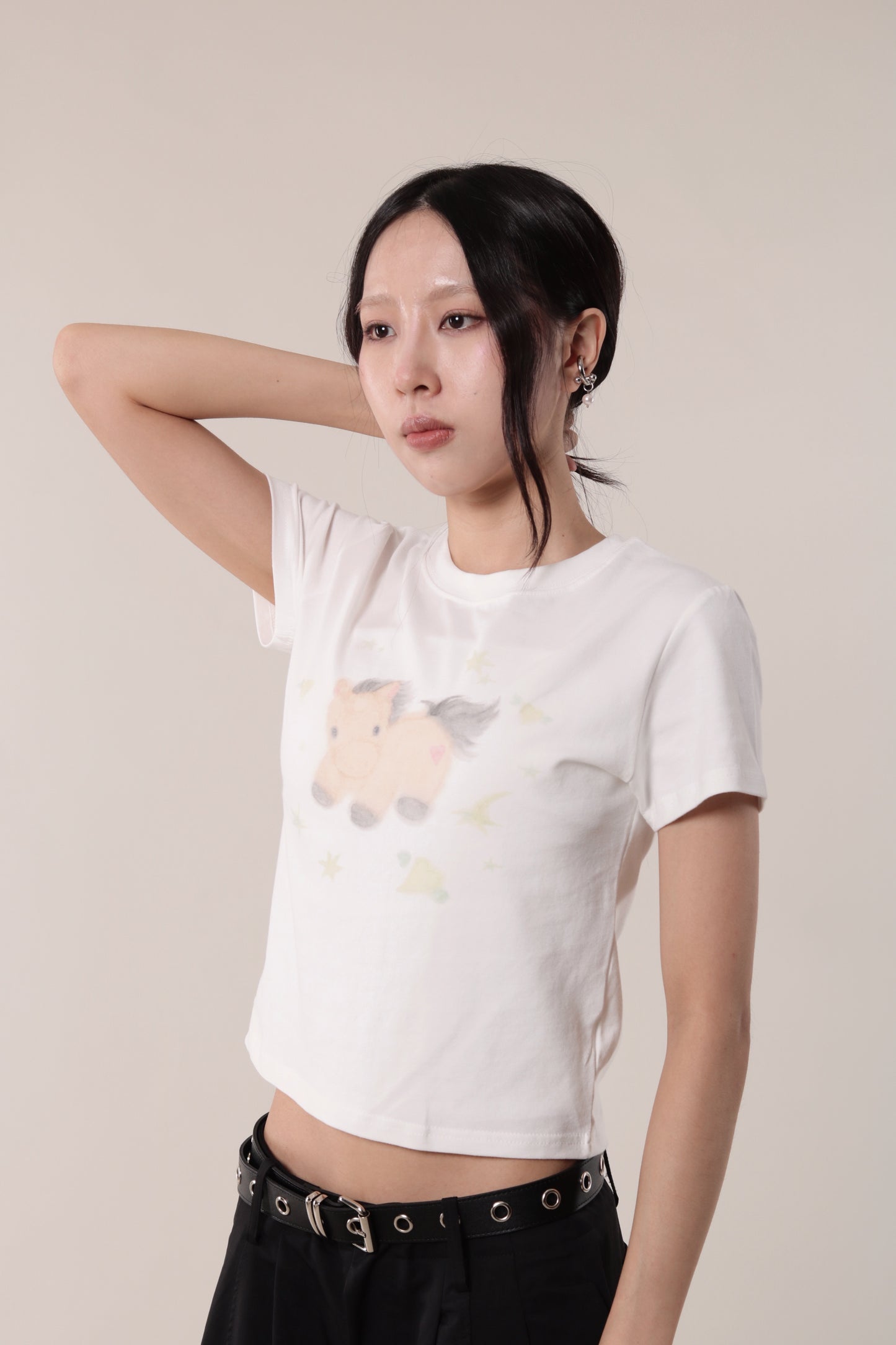 Horse Cropped Tee