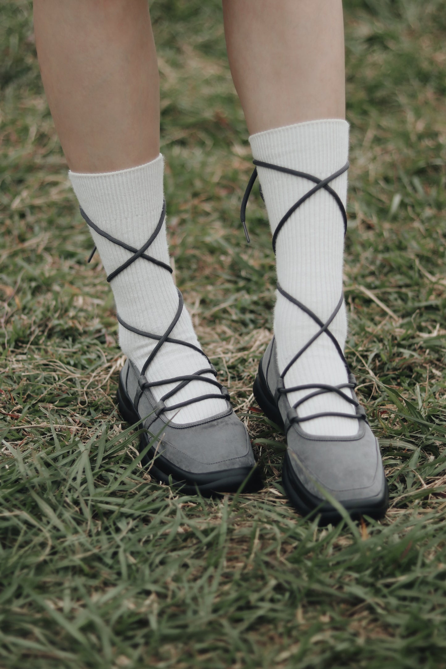 Doll Ballet Shoes (Black/Grey)