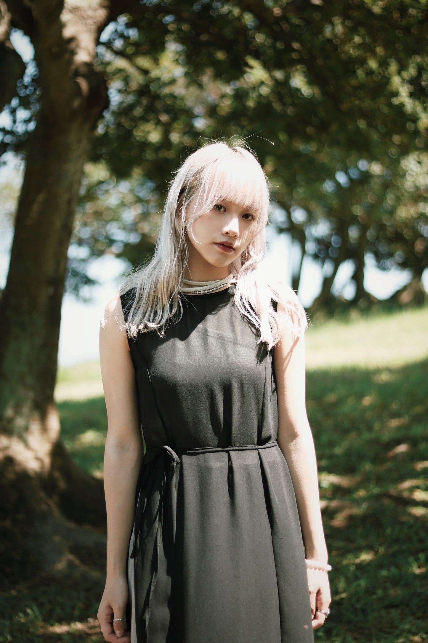 Double Slit Dress (Black)