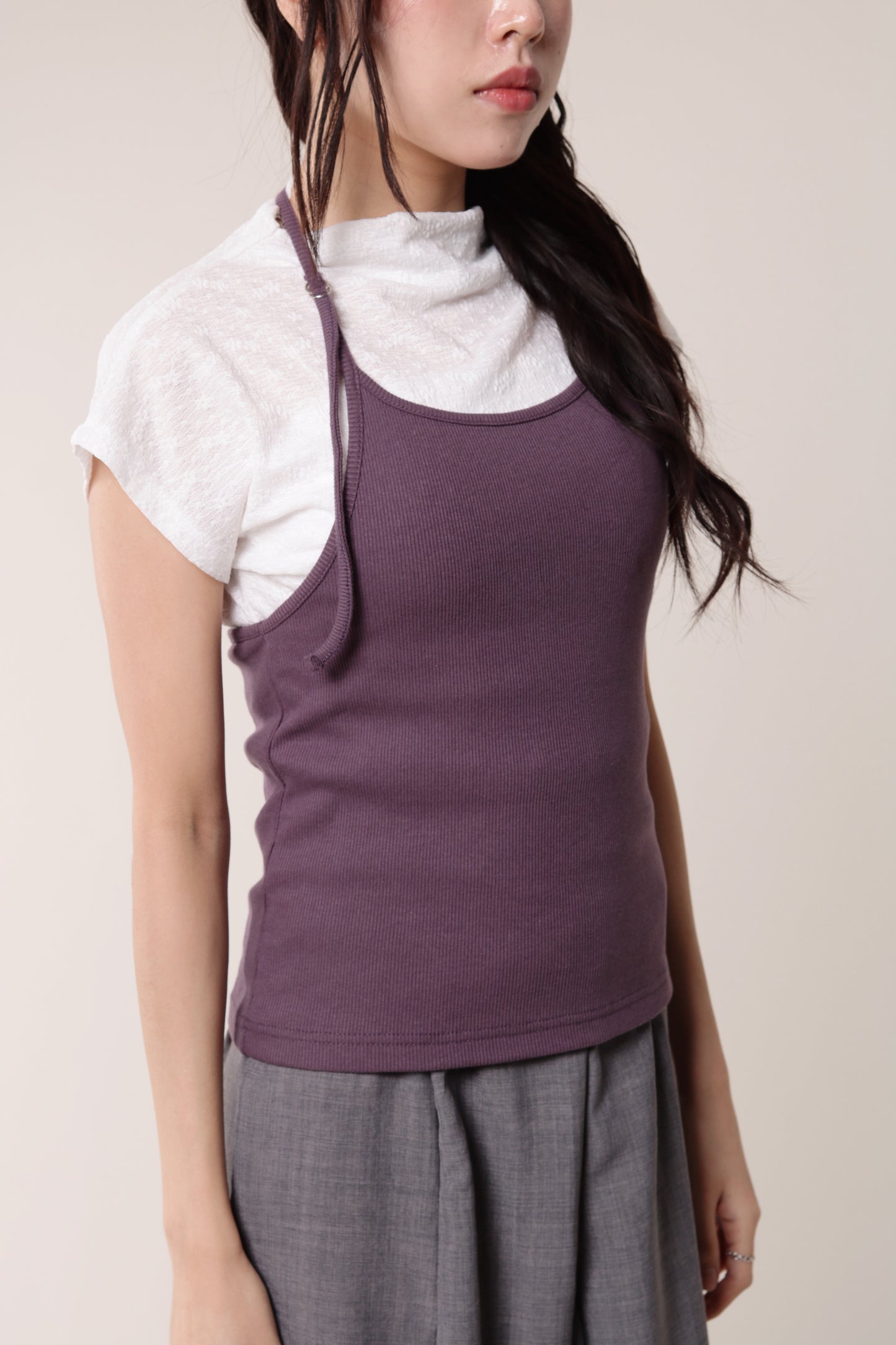 Slim Halter Top (Purple)