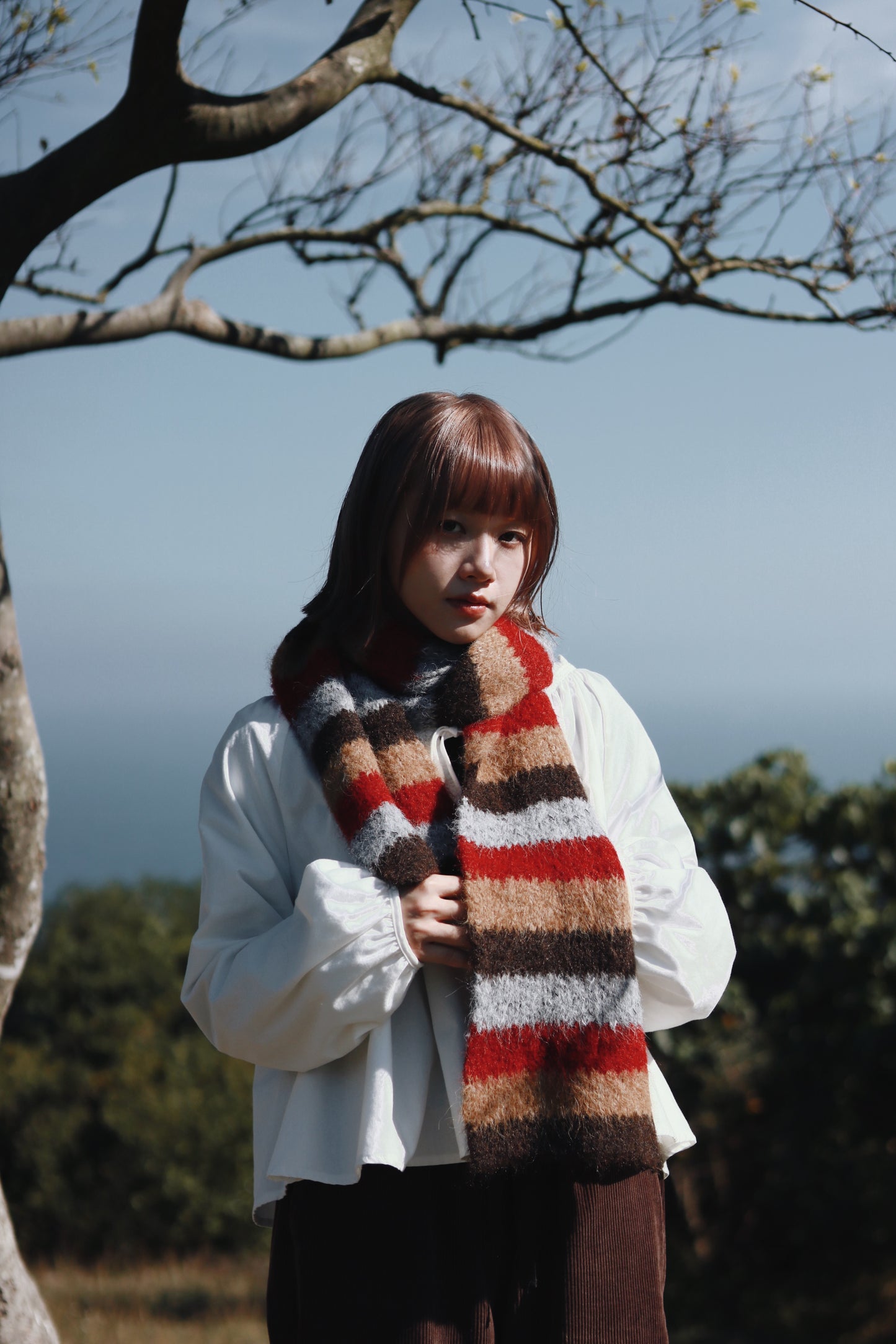 Rainbow Muffler (Black/Brown)