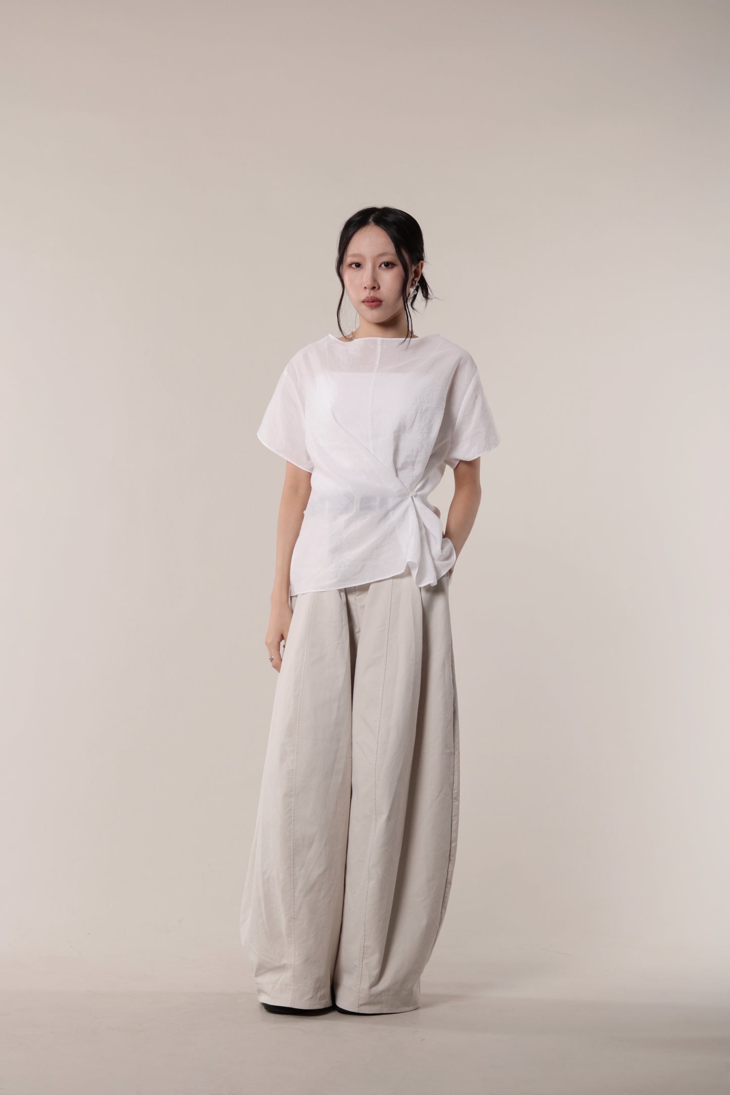 Asymmetric Twist Top (White)