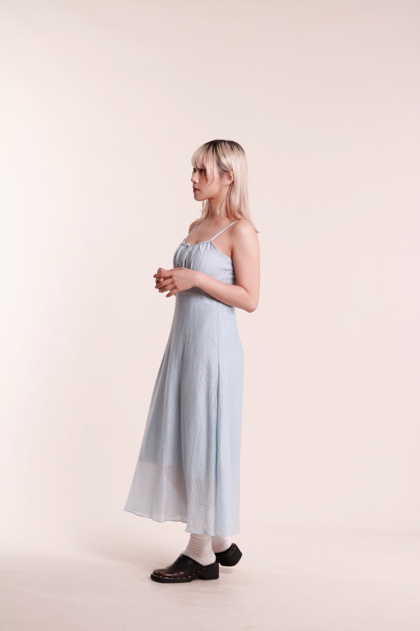 Floral Sleeveless Dress (Blue)